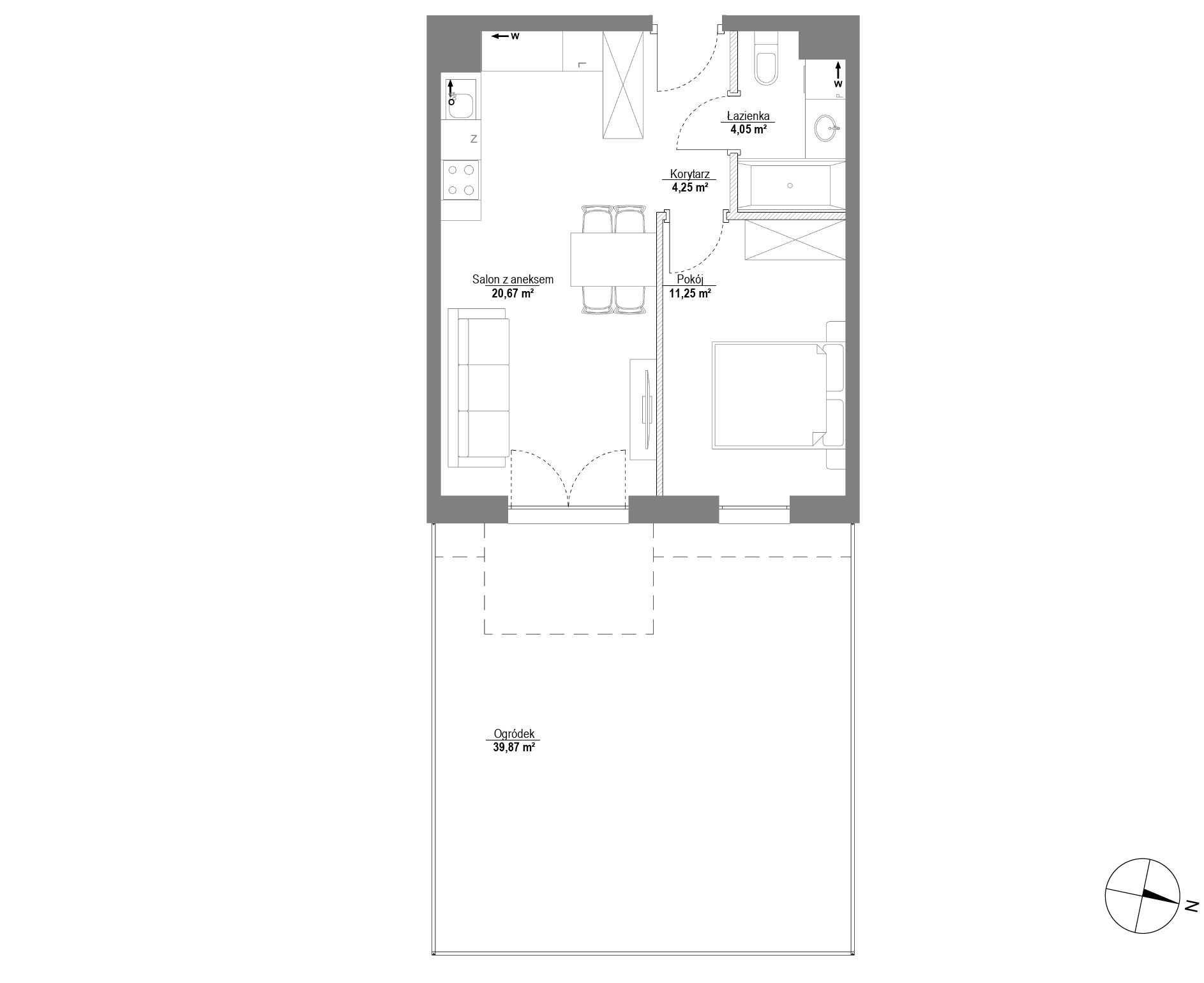 Plan 2 pok. 40m²