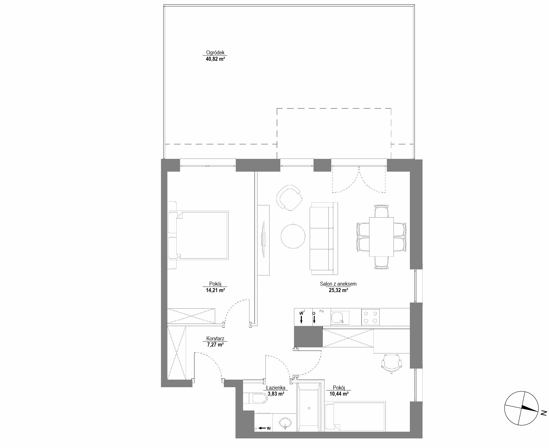Plan 3 pok. 61m²