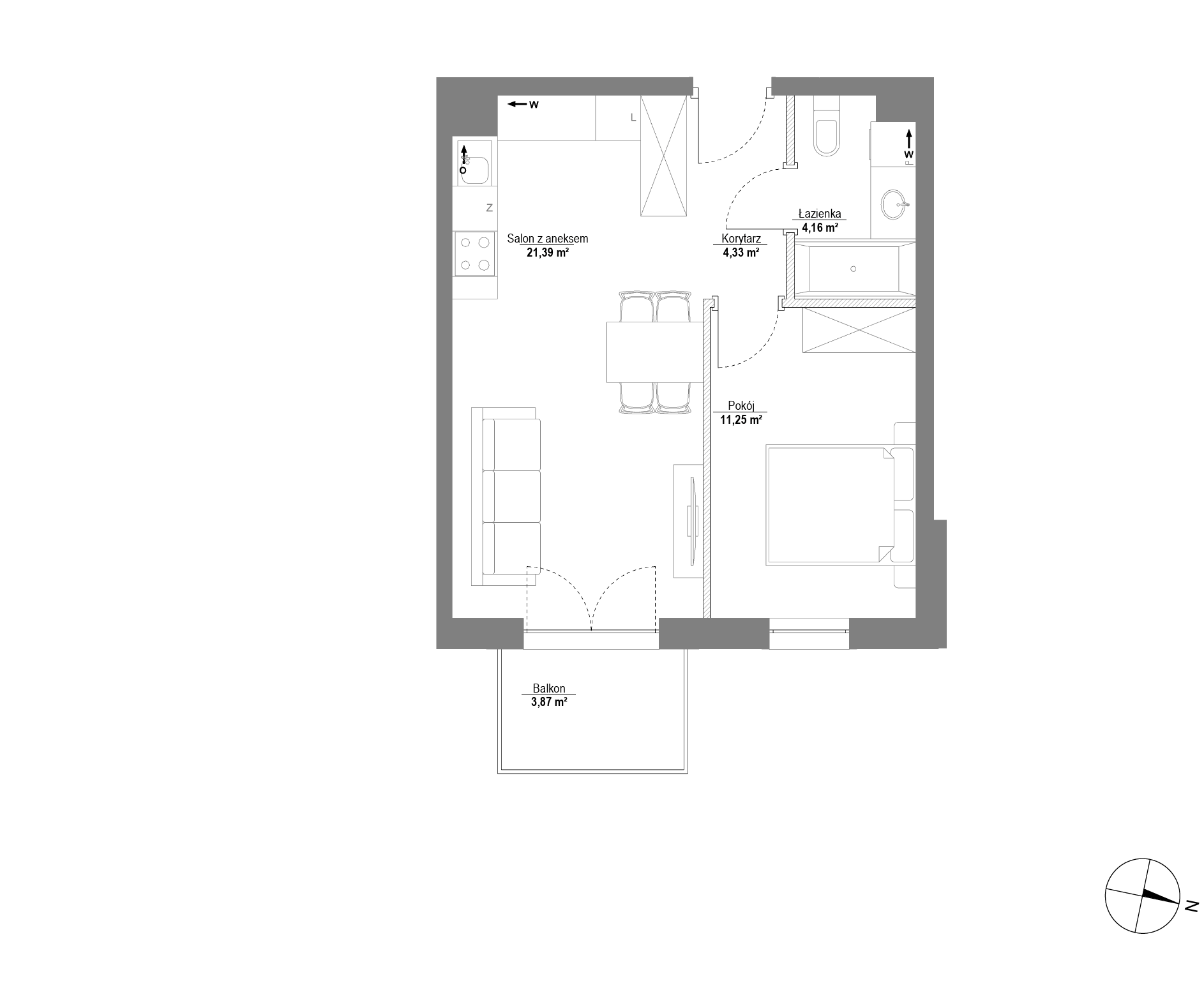 Plan 2 pok. 41m²