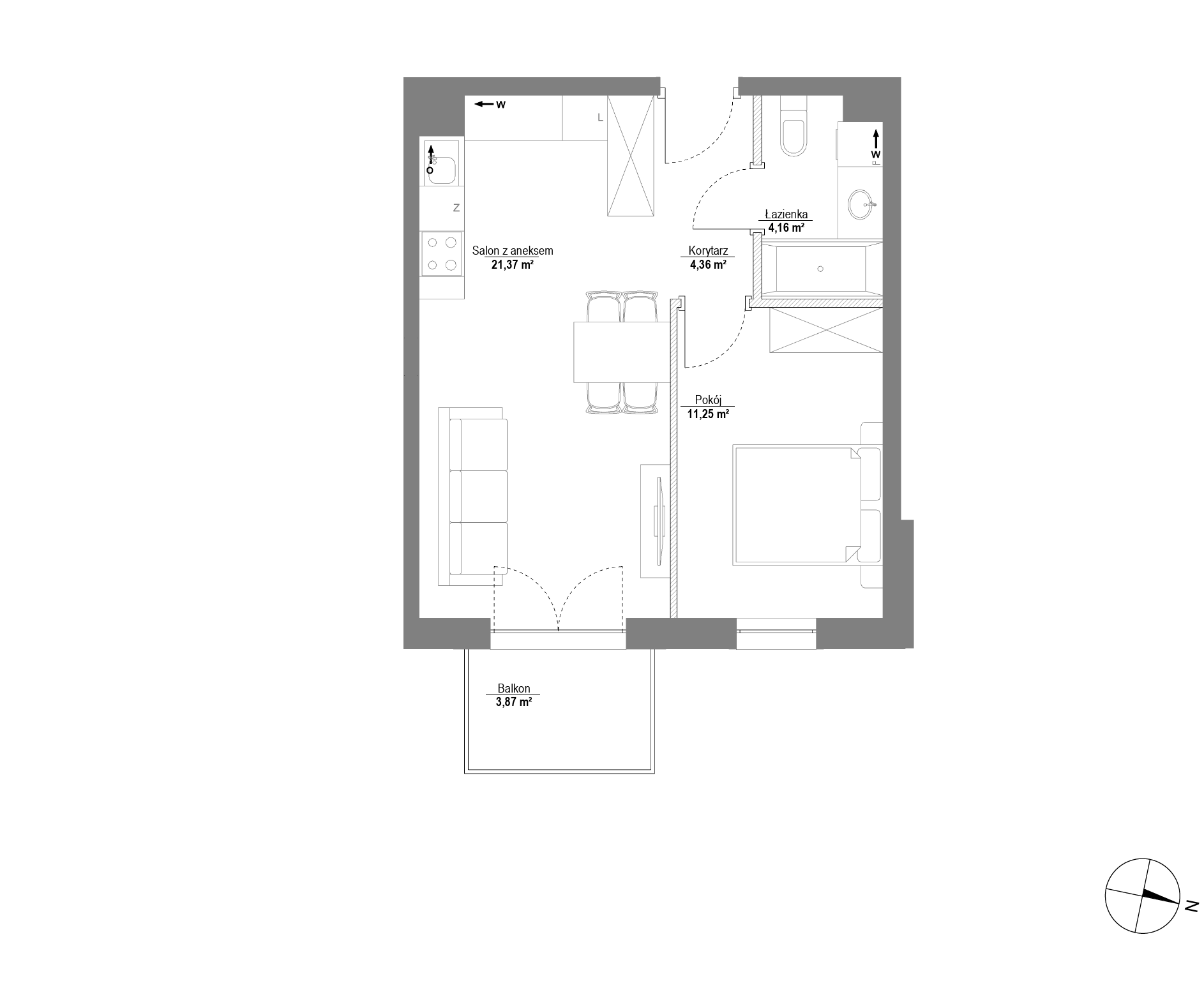 Plan 2 pok. 41m²