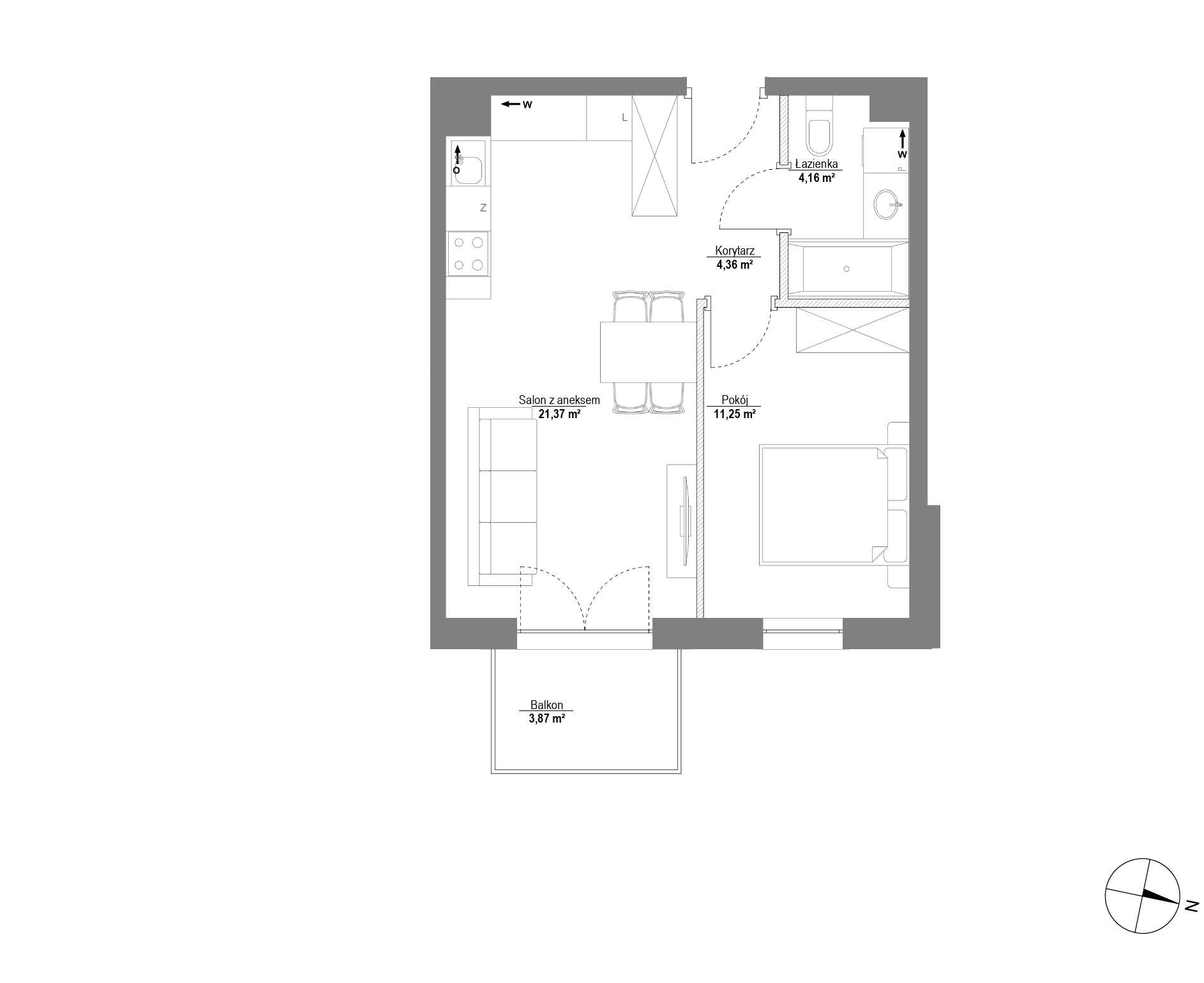 Plan 2 pok. 41m²