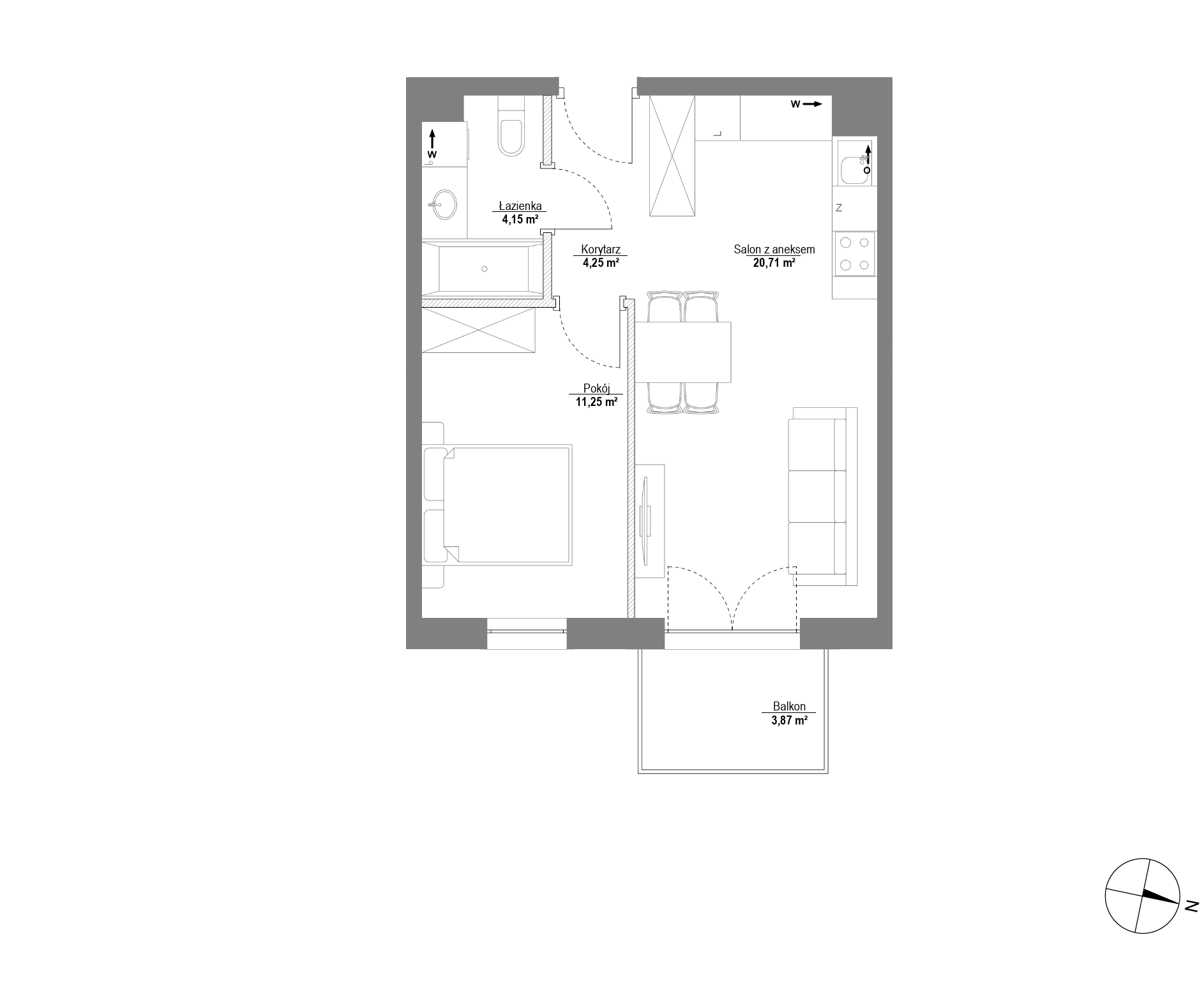 Plan 2 pok. 40m²