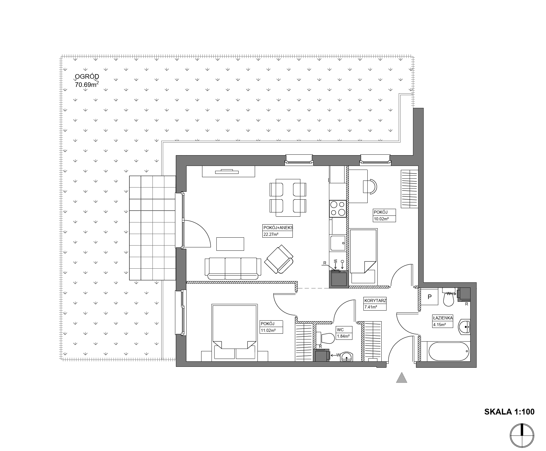 Plan 3 pok. 57m²