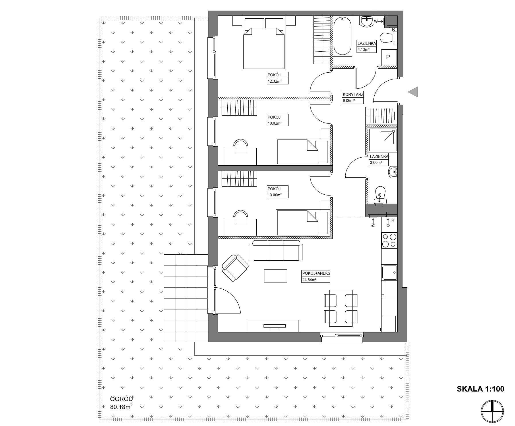 Plan 4 pok. 73m²