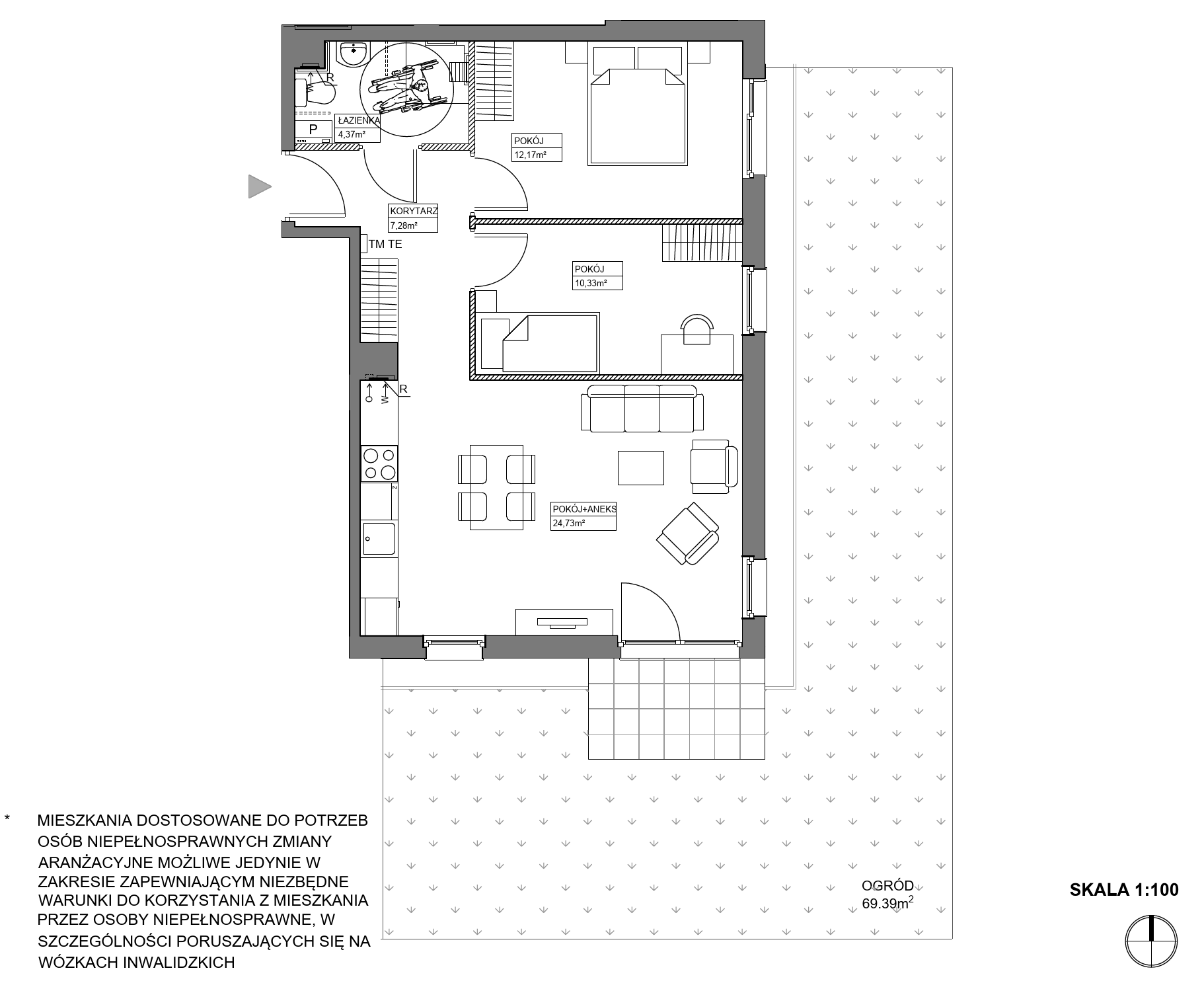 Plan 3 pok. 59m²