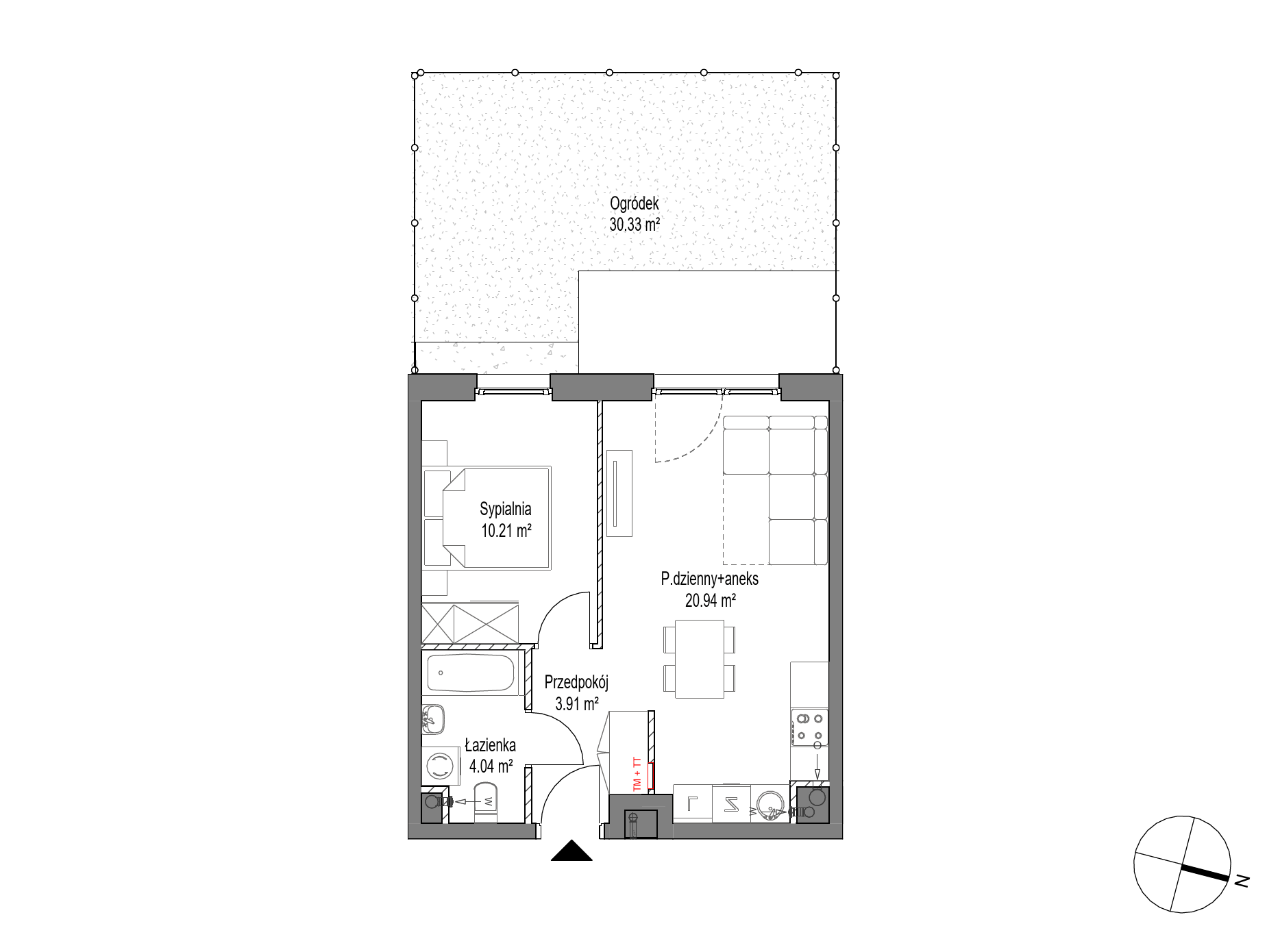 Plan 2 pok. 39m²