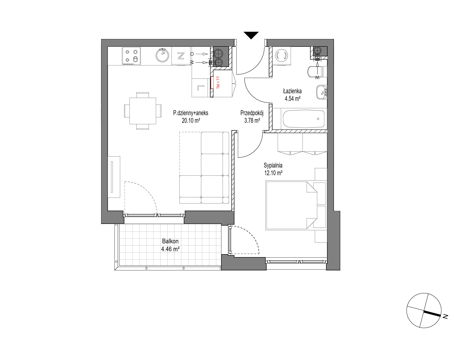 Plan 2 pok. 41m²