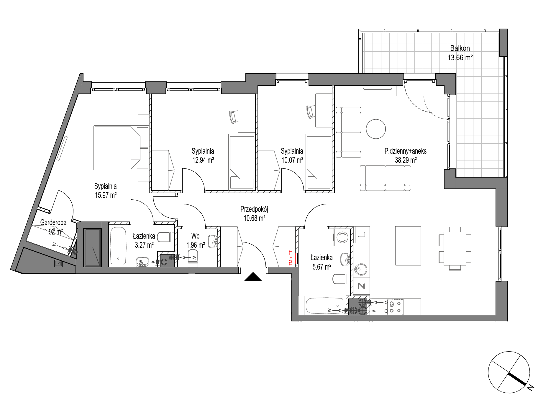 Plan 4 pok. 101m²