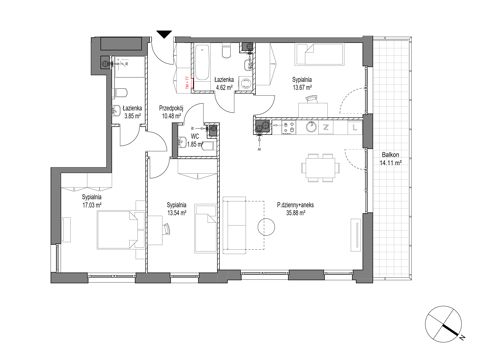 Plan 4 pok. 101m²