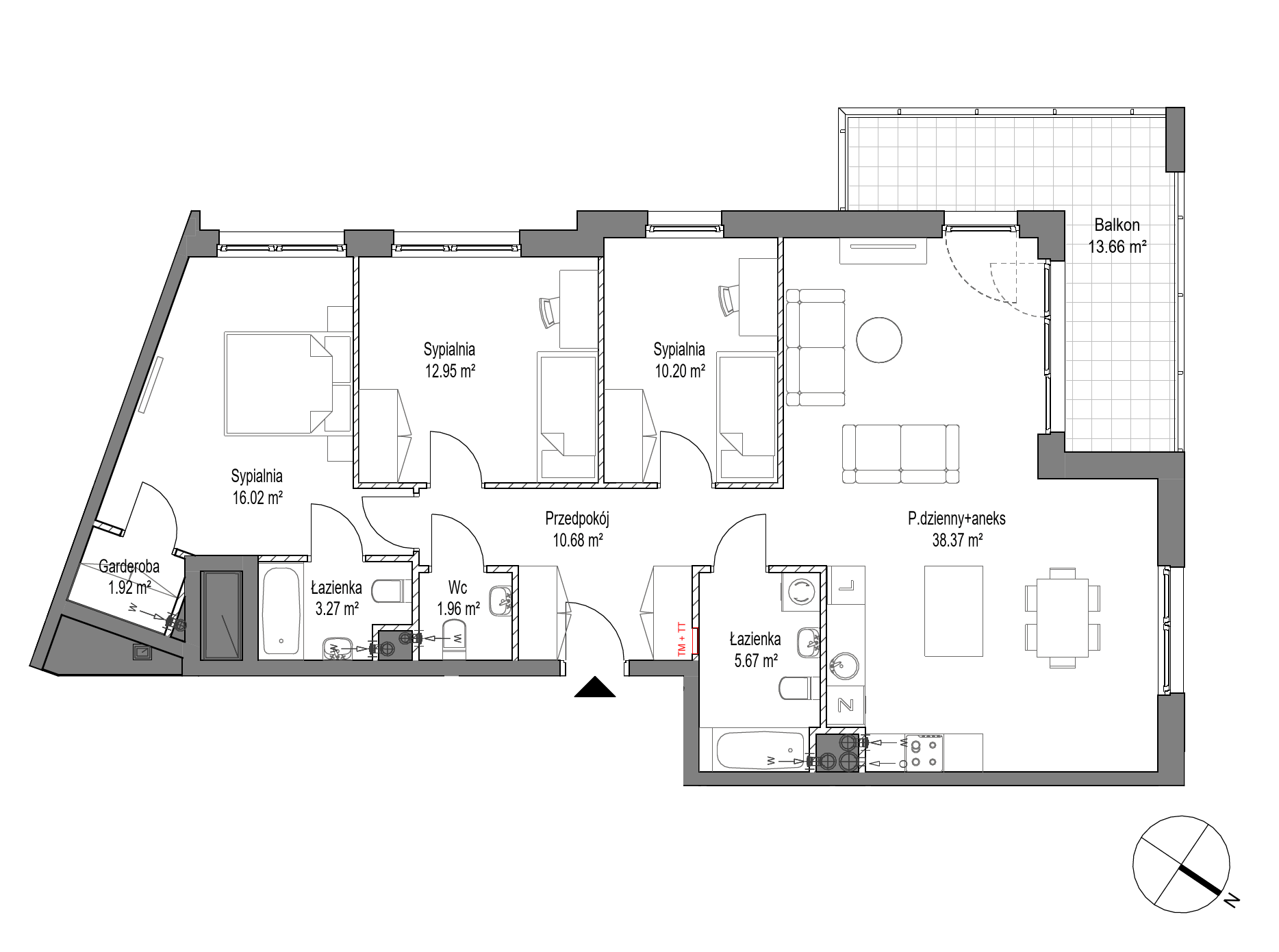 Plan 4 pok. 101m²