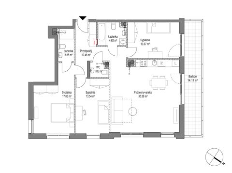 Plan 4 pok. 101m²