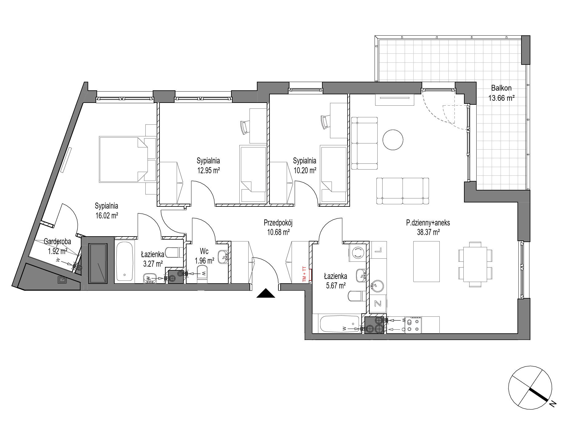 Plan 4 pok. 101m²