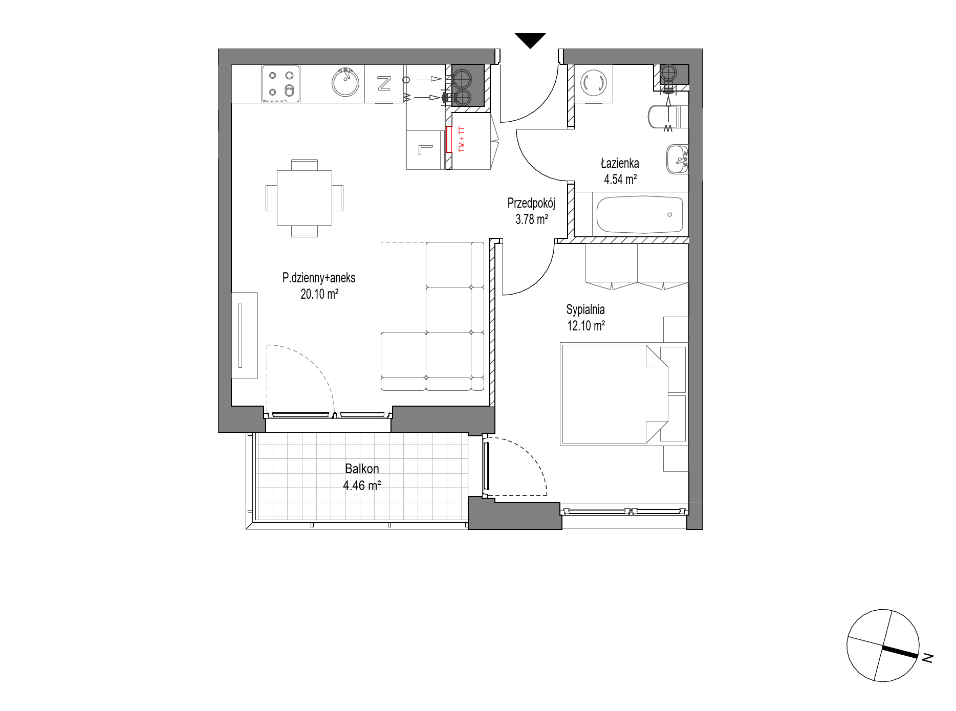 Plan 2 pok. 41m²