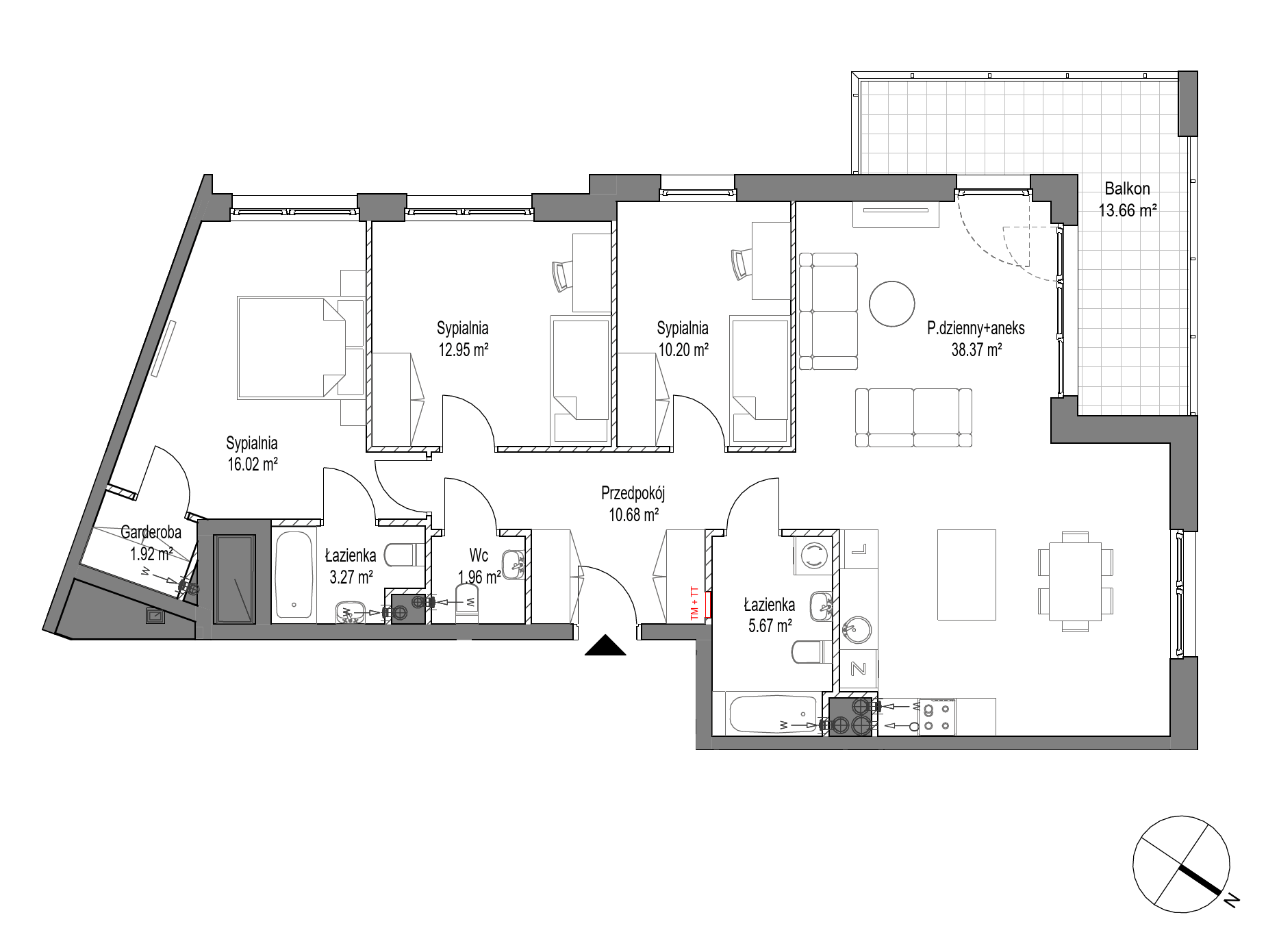 Plan 4 pok. 101m²