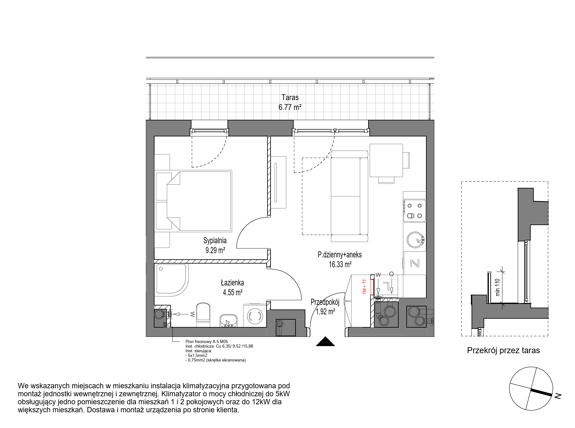 Plan 2 pok. 32m²