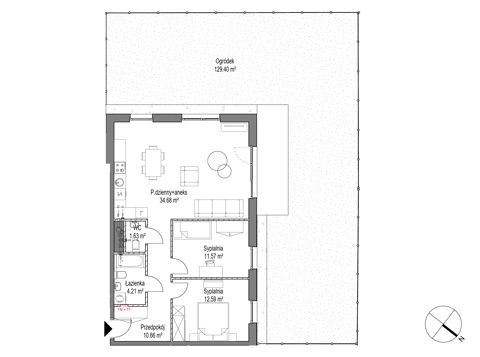 Plan 3 pok. 75m²