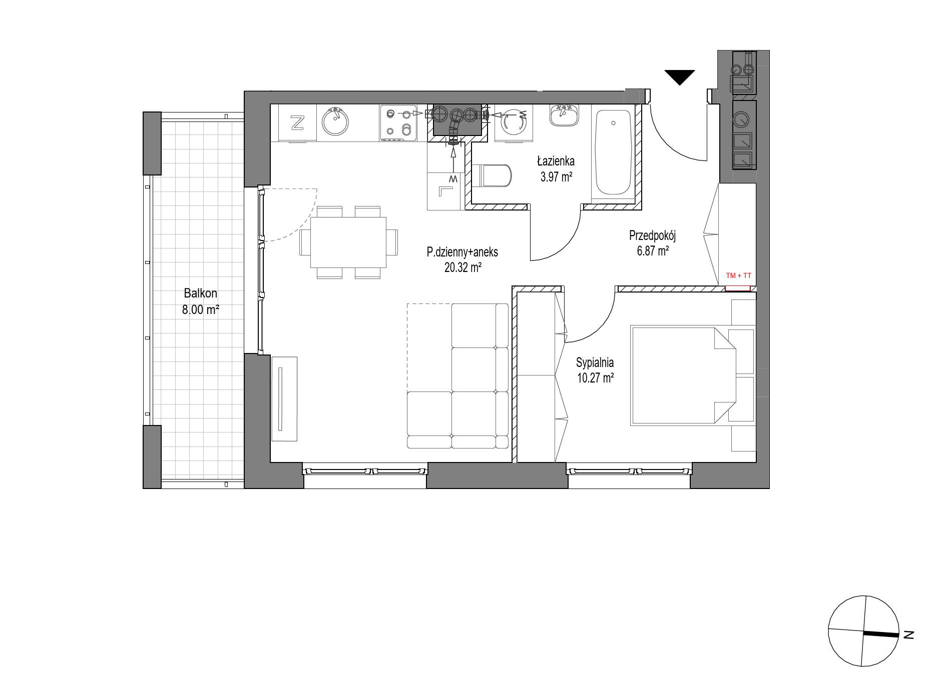 Plan 2 pok. 41m²