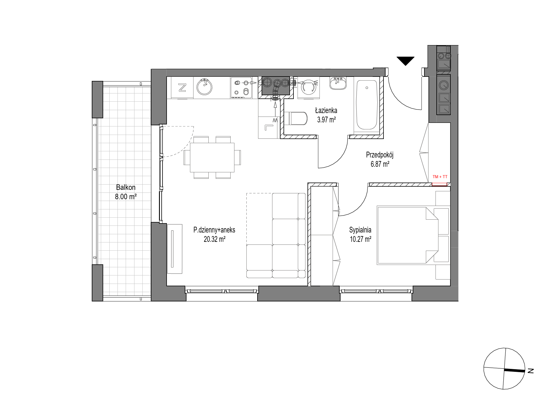 Plan 2 pok. 41m²