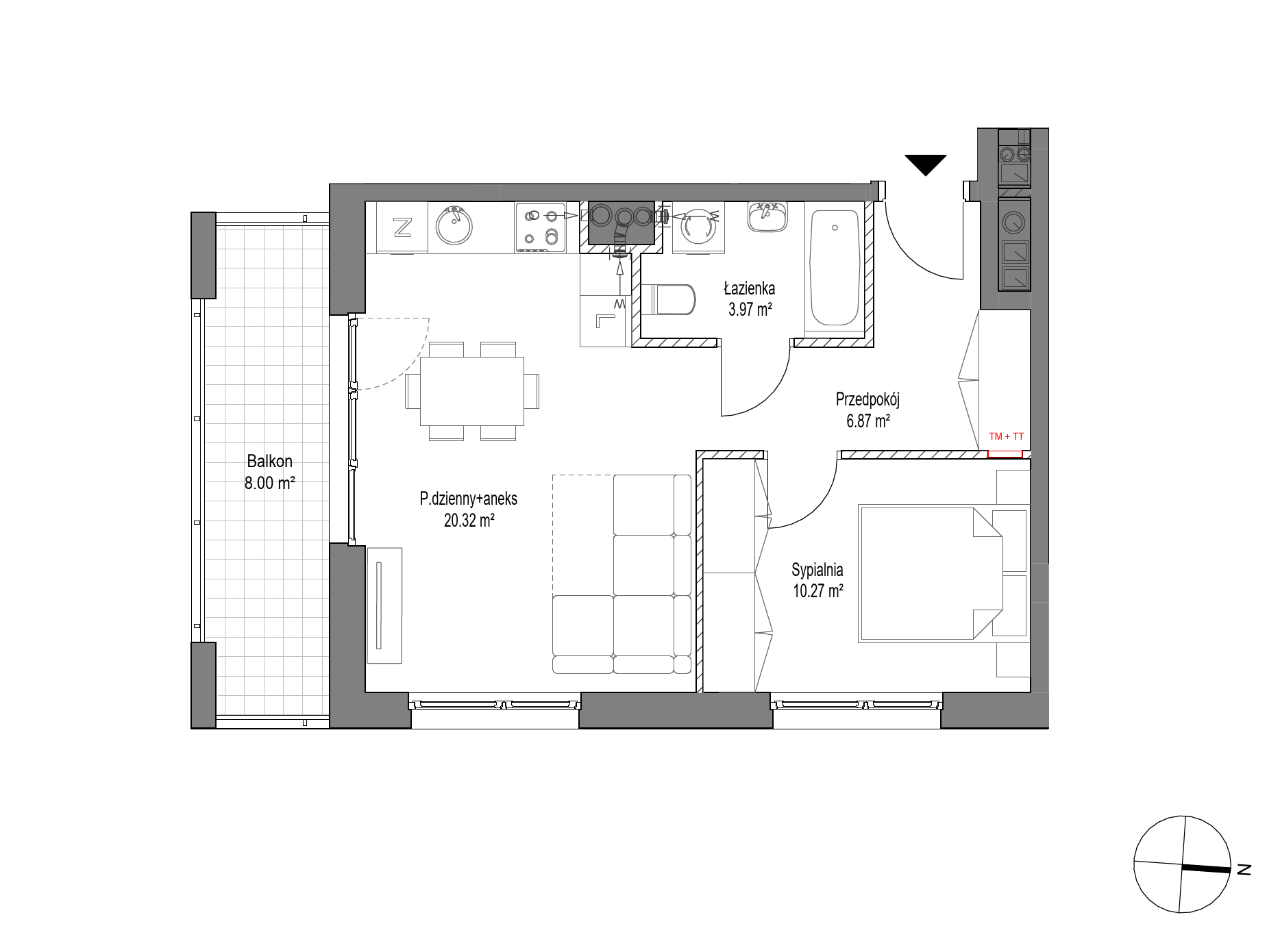 Plan 2 pok. 41m²