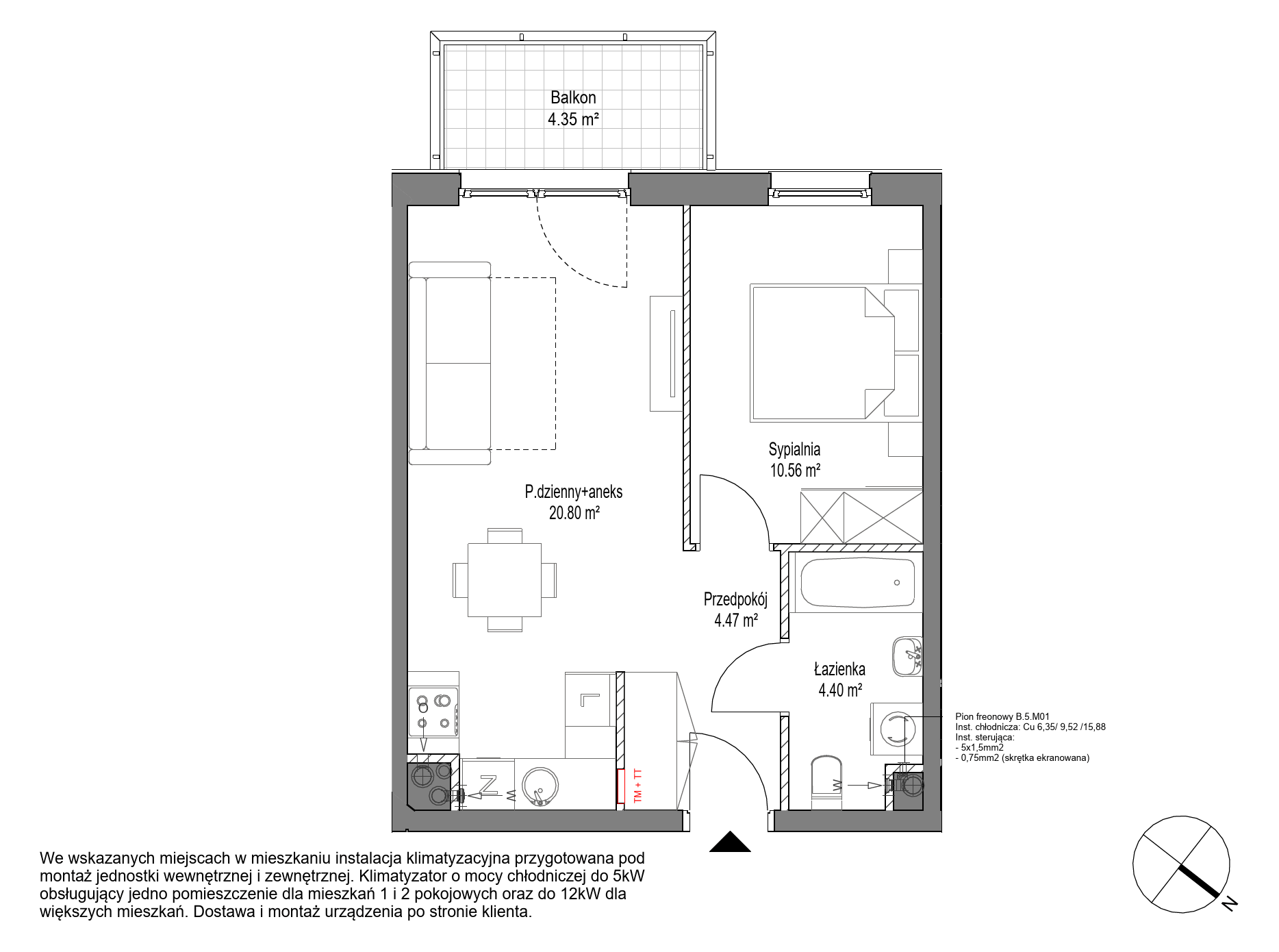 Plan 2 pok. 40m²