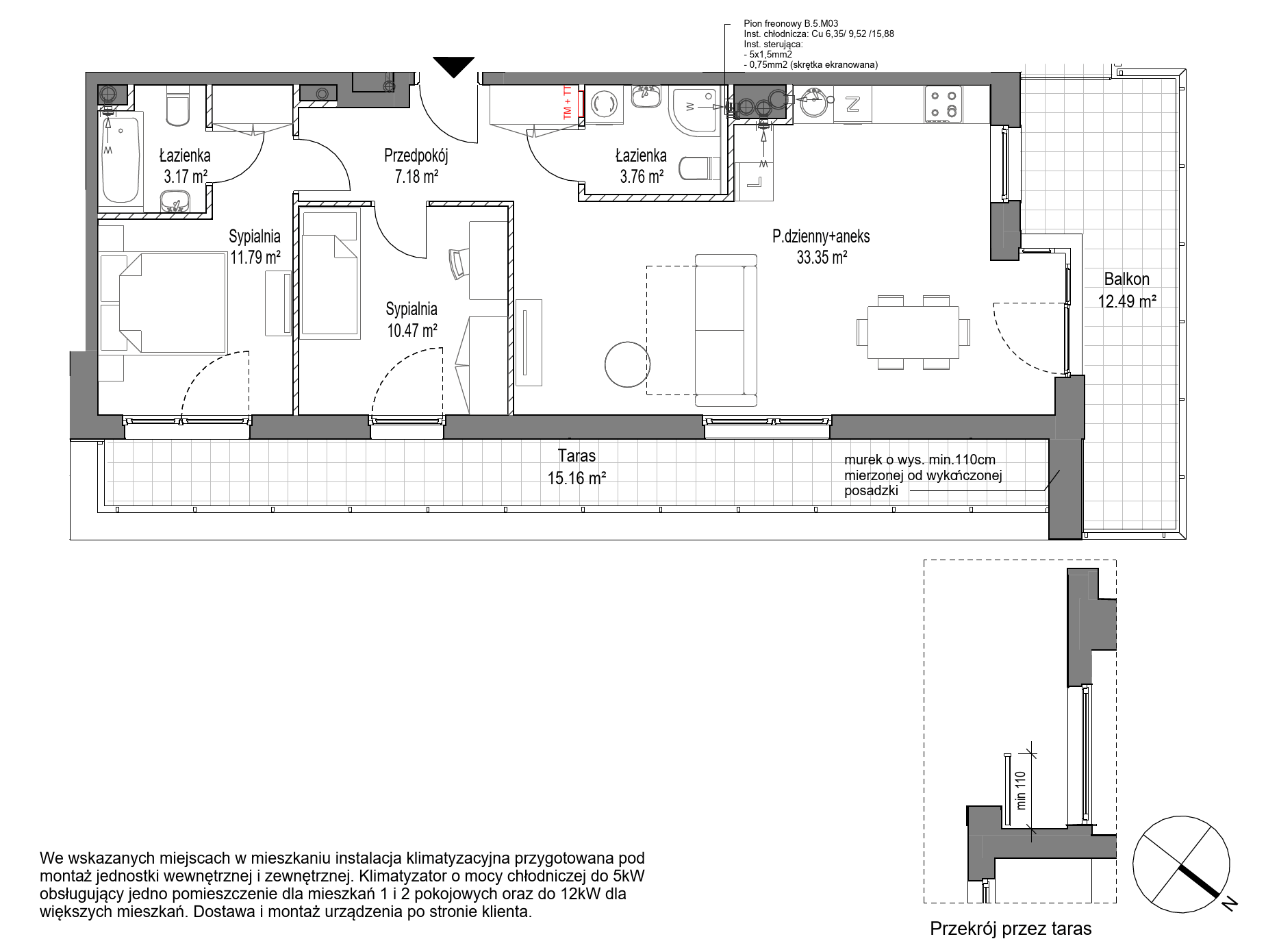 Plan 3 pok. 70m²