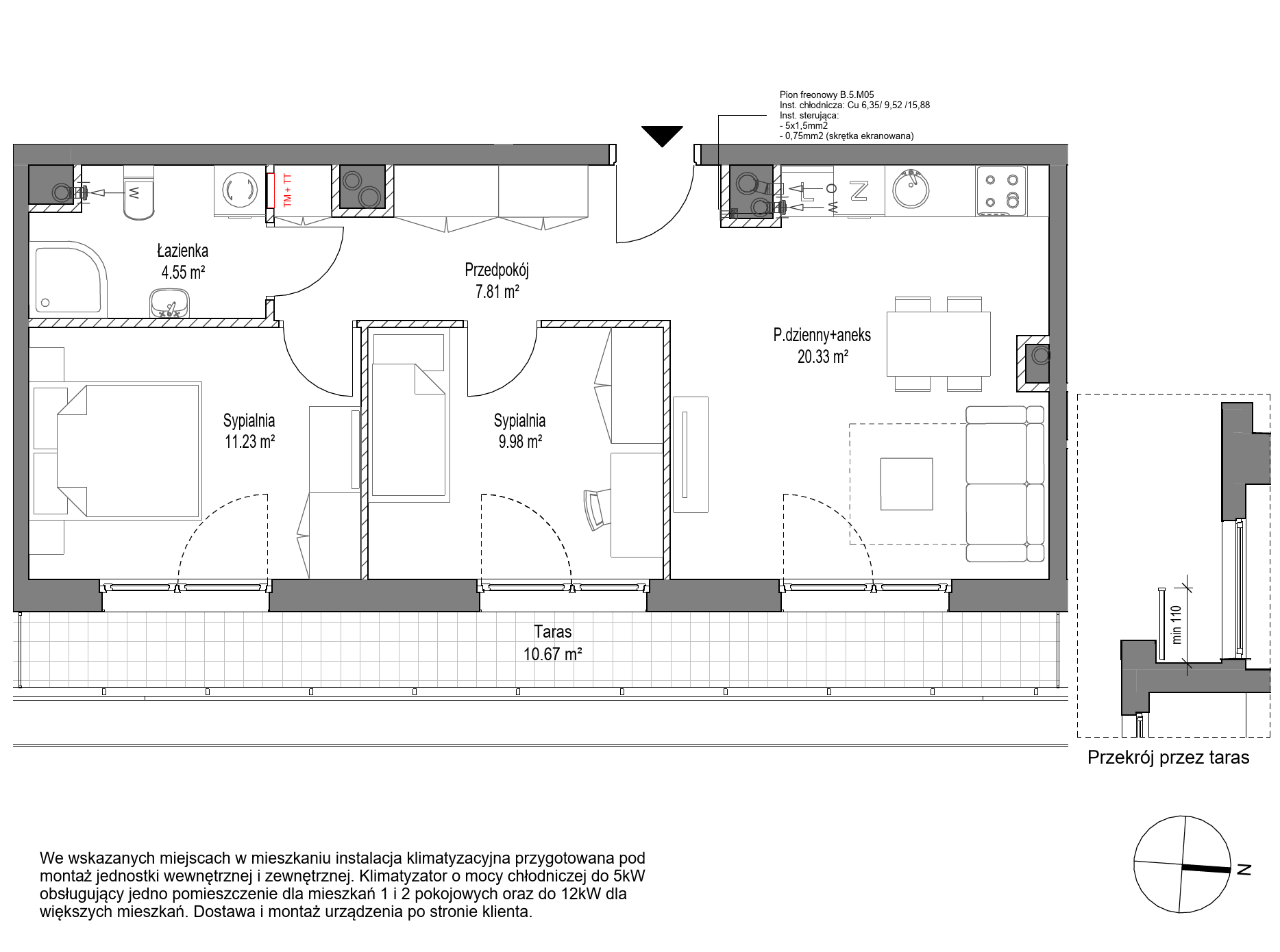 Plan 3 pok. 54m²