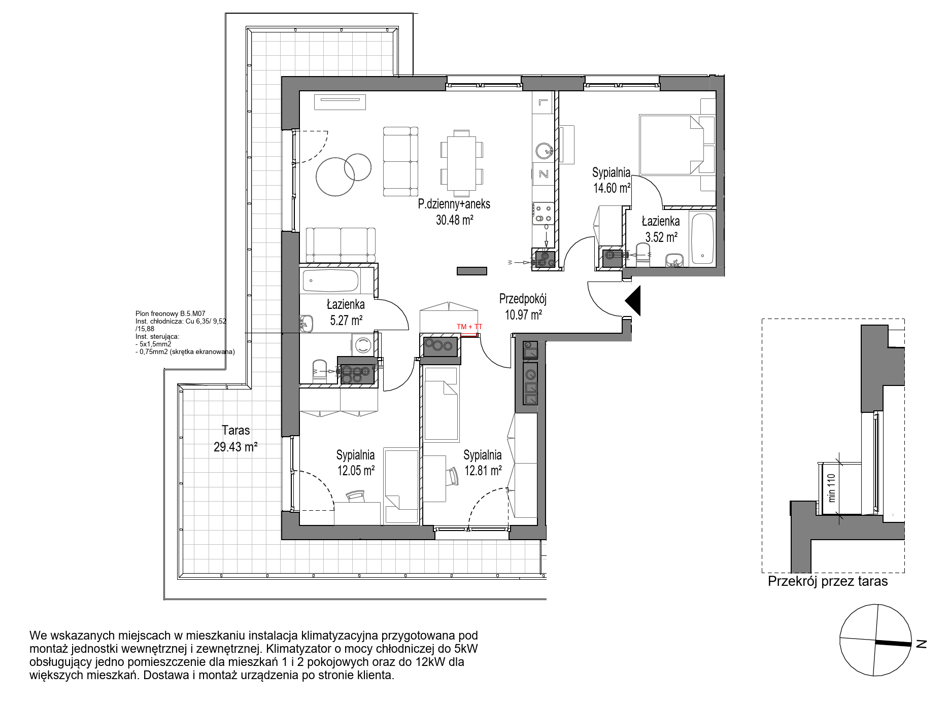 Plan 4 pok. 90m²
