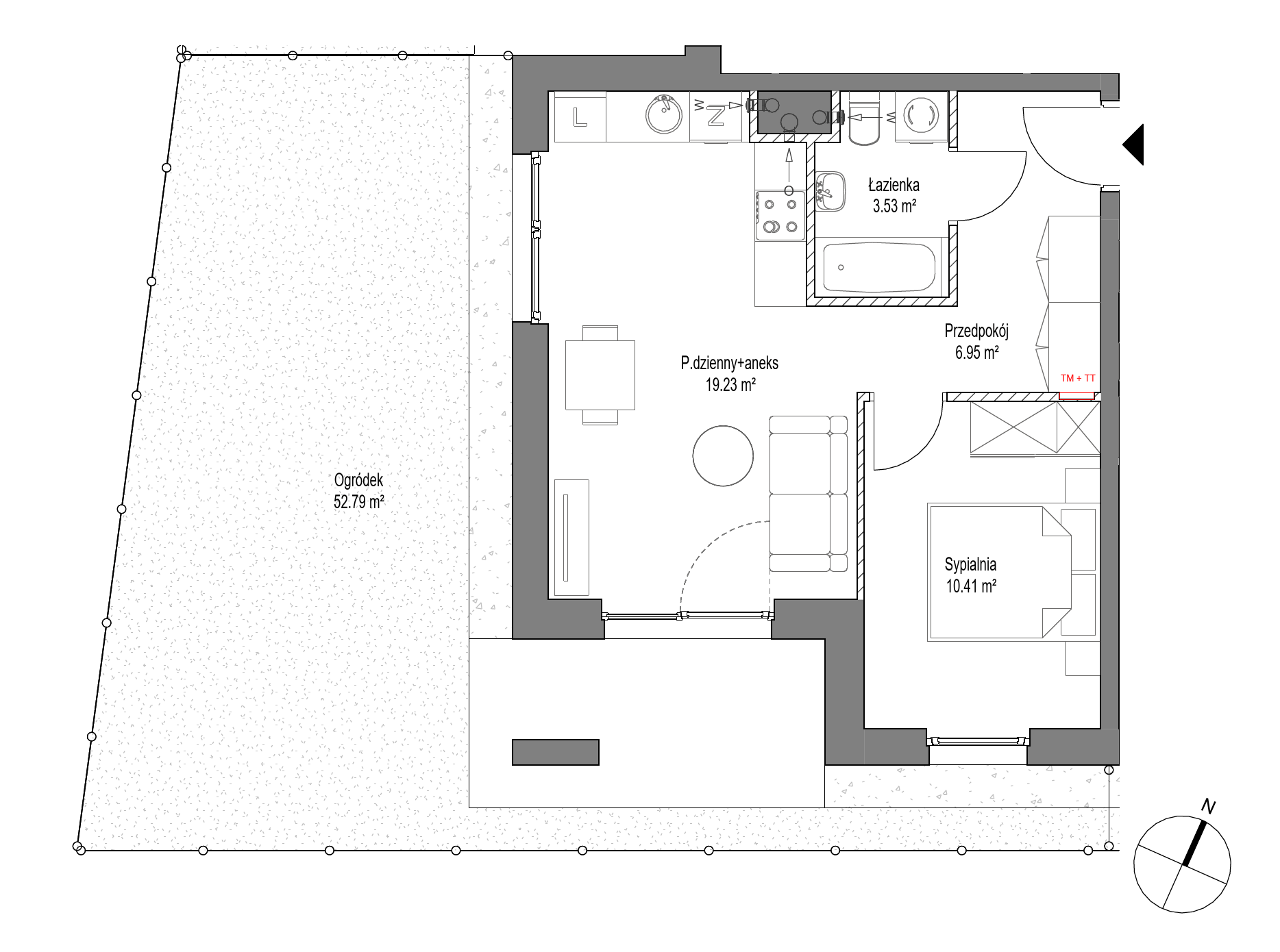 Plan 2 pok. 40m²