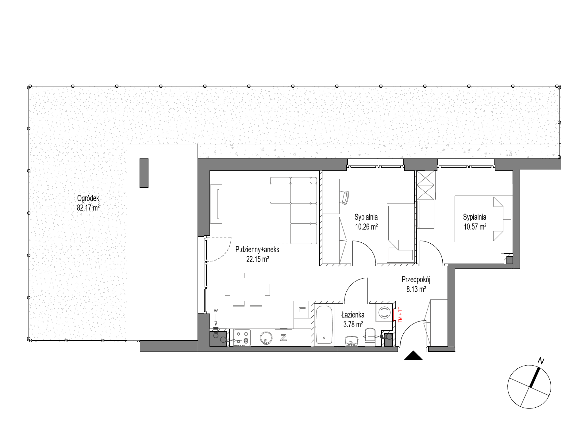Plan 3 pok. 55m²