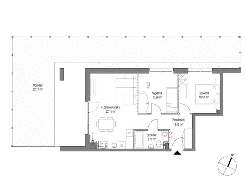 Plan 3 pok. 55m²