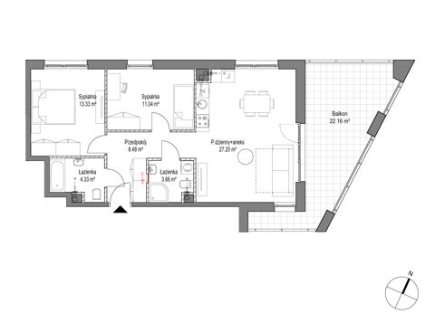 Plan 3 pok. 68m²