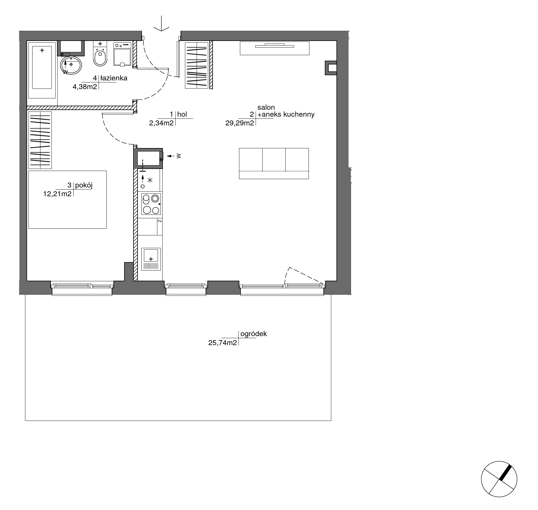 Plan 2 pok. 48m²