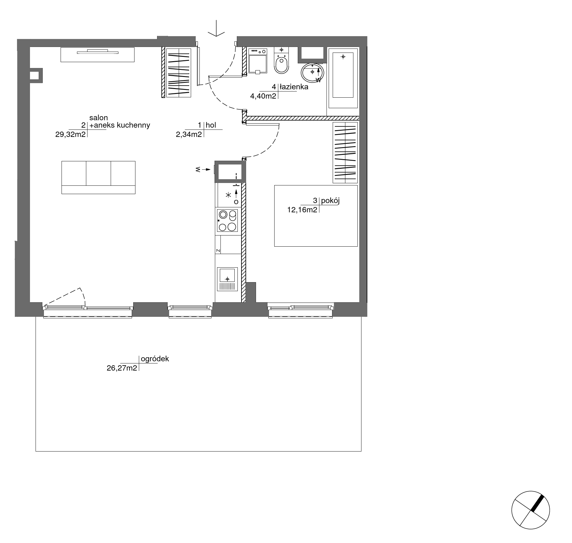 Plan 2 pok. 48m²