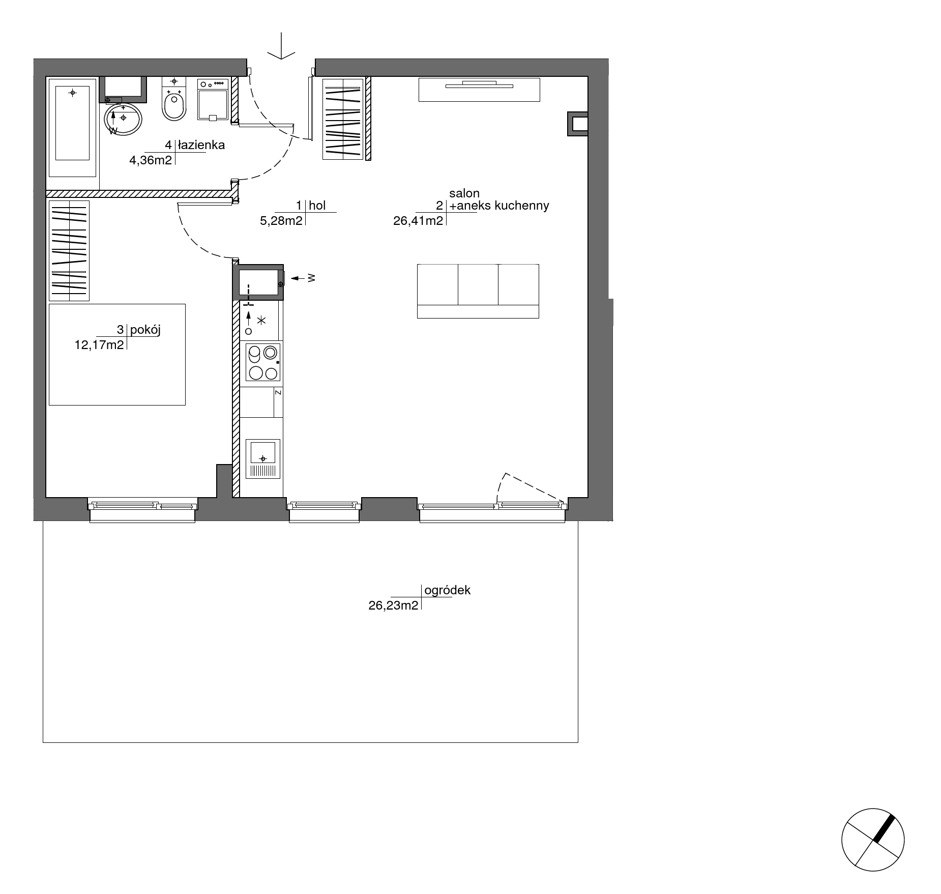 Plan 2 pok. 48m²