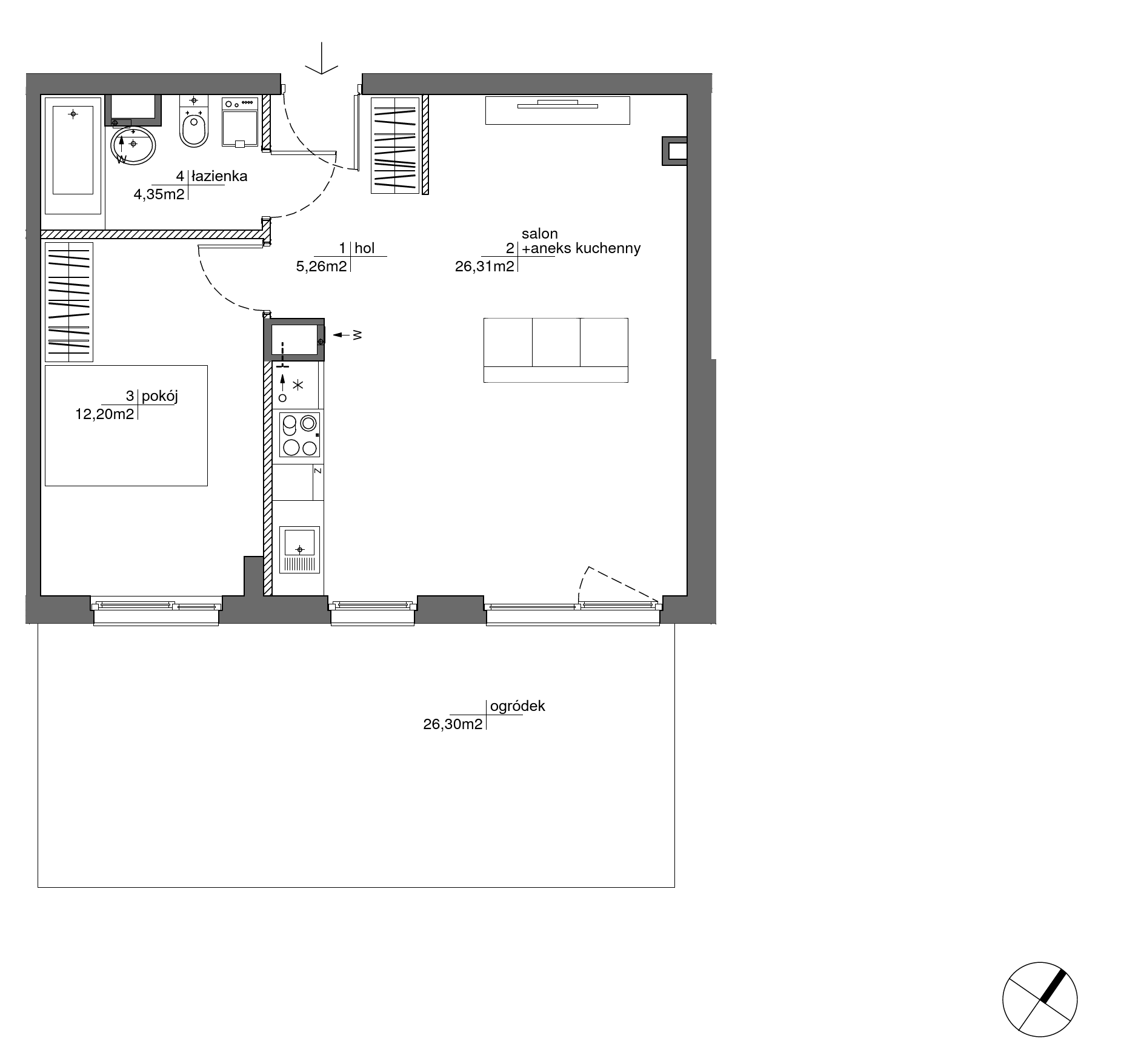 Plan 2 pok. 48m²