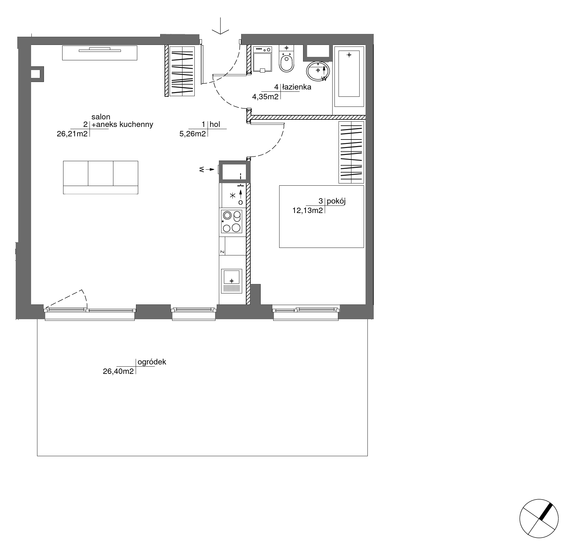 Plan 2 pok. 48m²