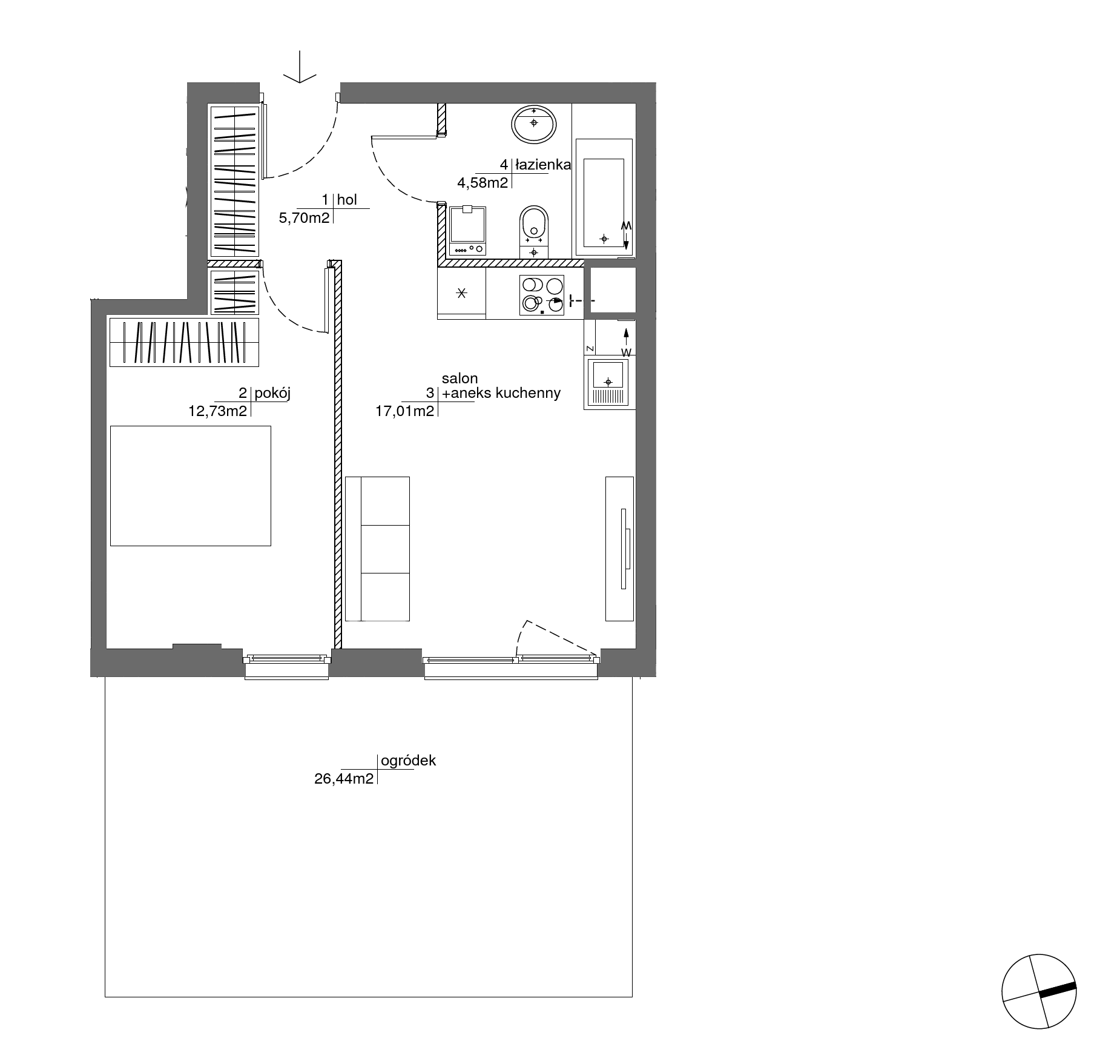 Plan 2 pok. 40m²