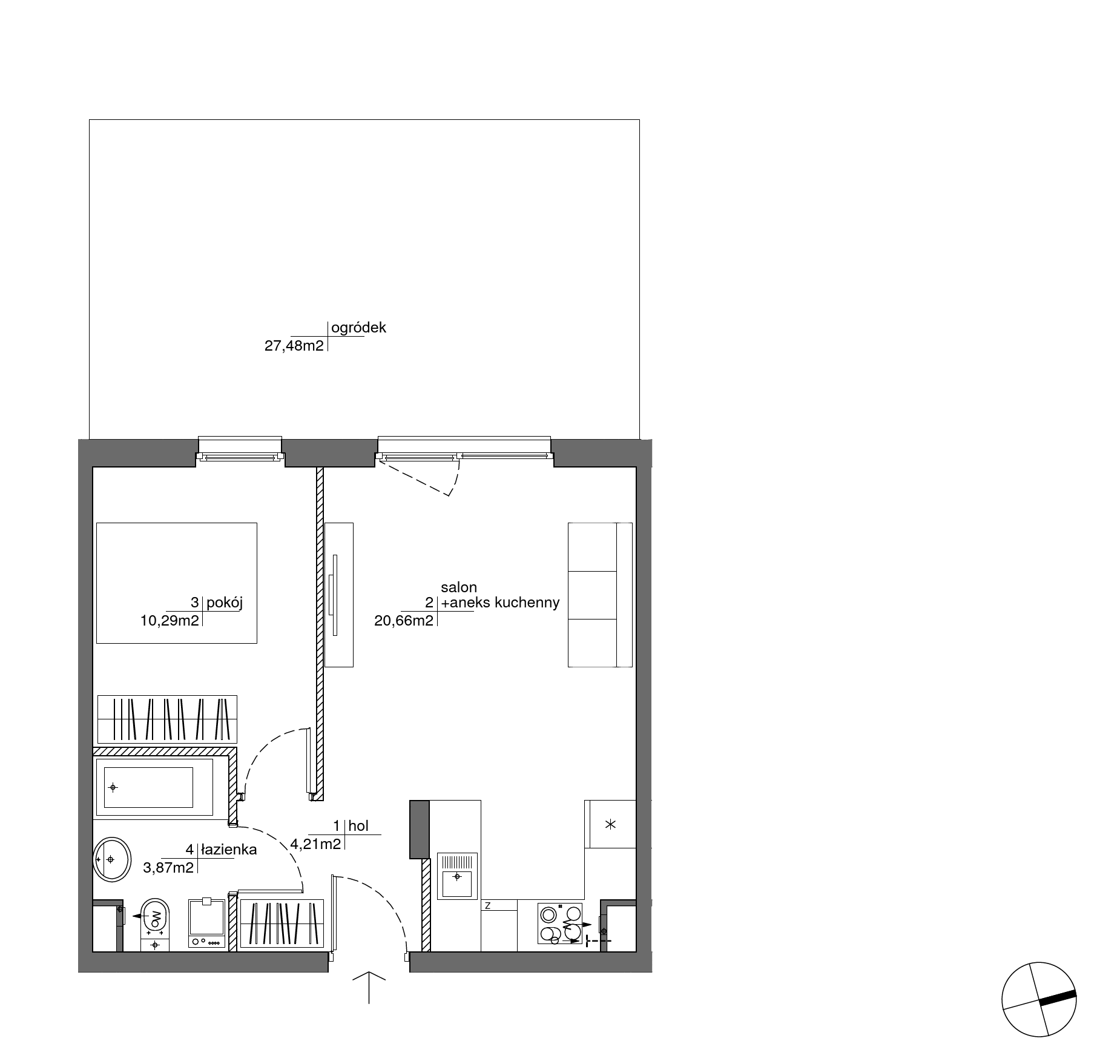 Plan 2 pok. 39m²