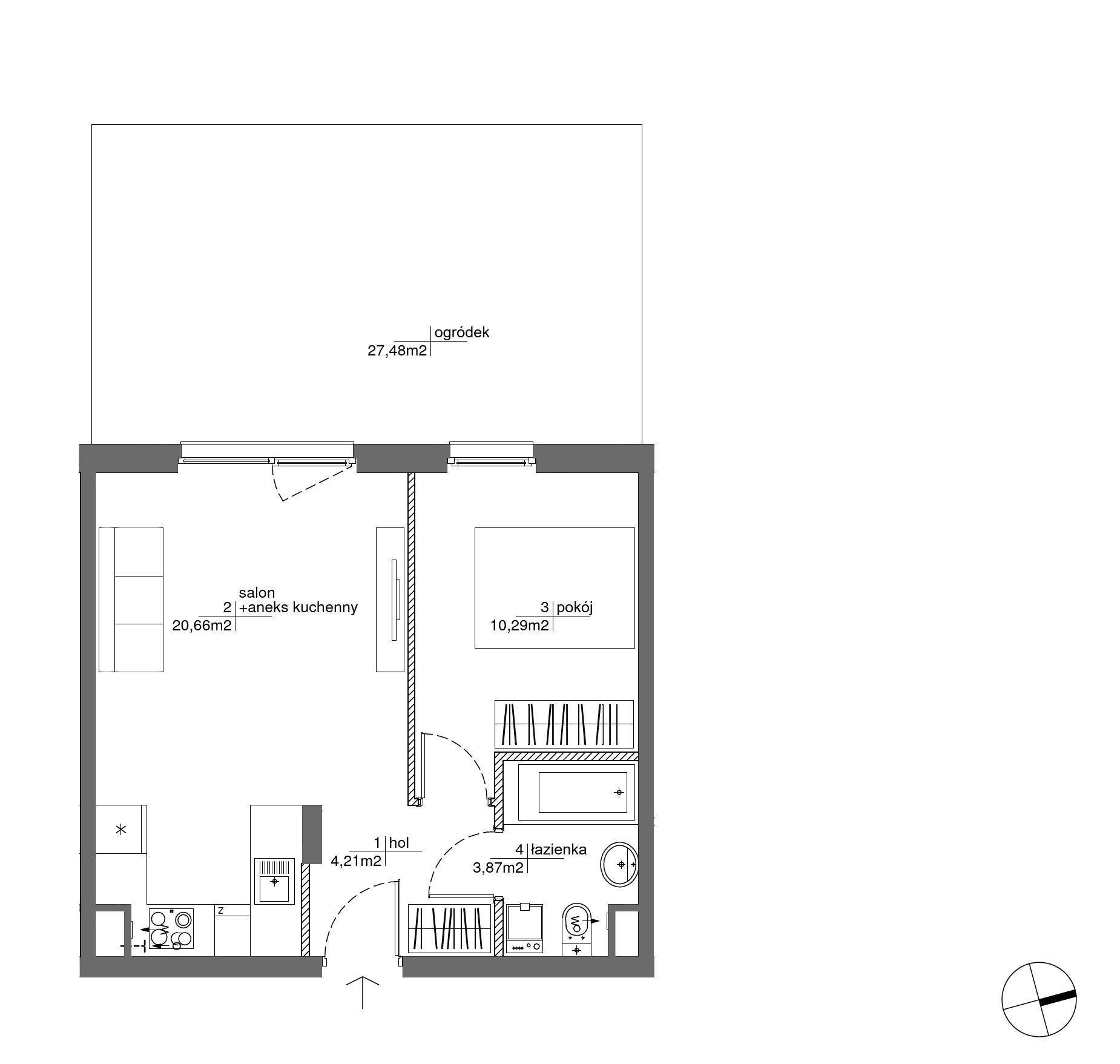 Plan 2 pok. 39m²