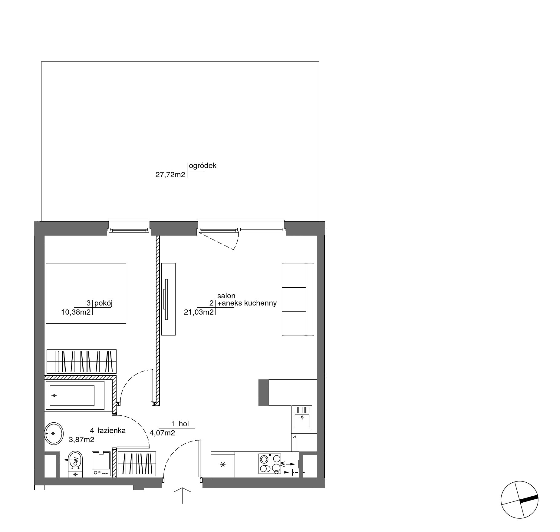 Plan 2 pok. 39m²