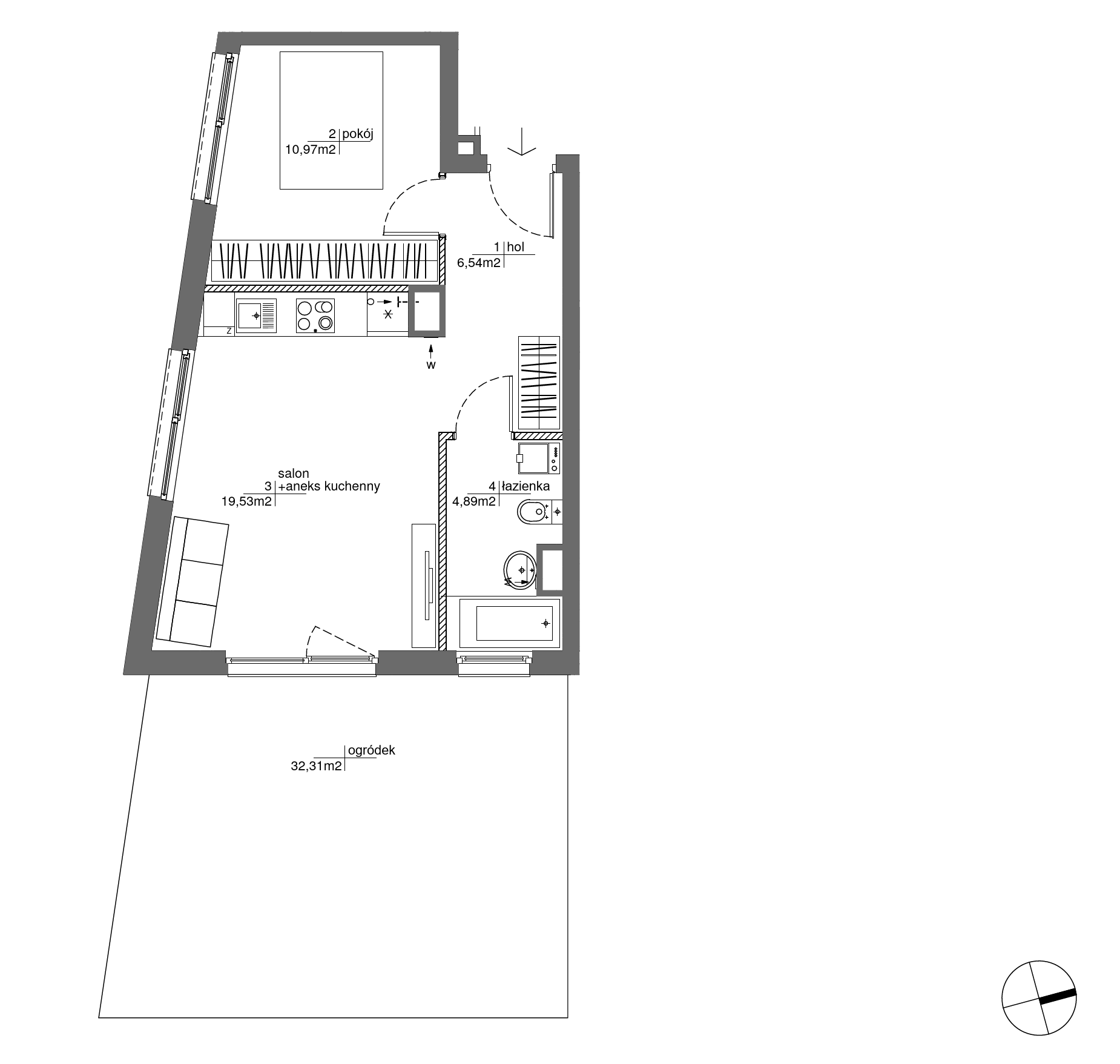 Plan 2 pok. 42m²
