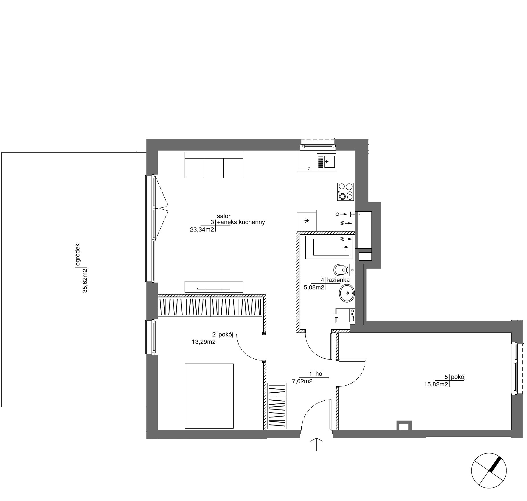 Plan 3 pok. 65m²