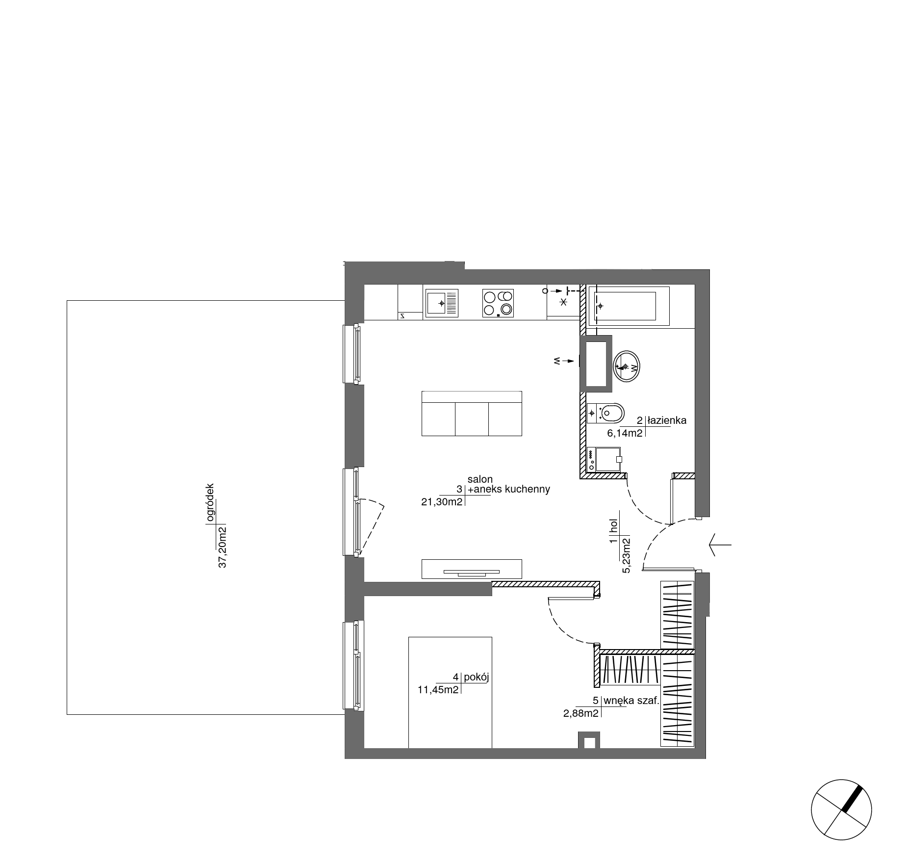 Plan 2 pok. 47m²