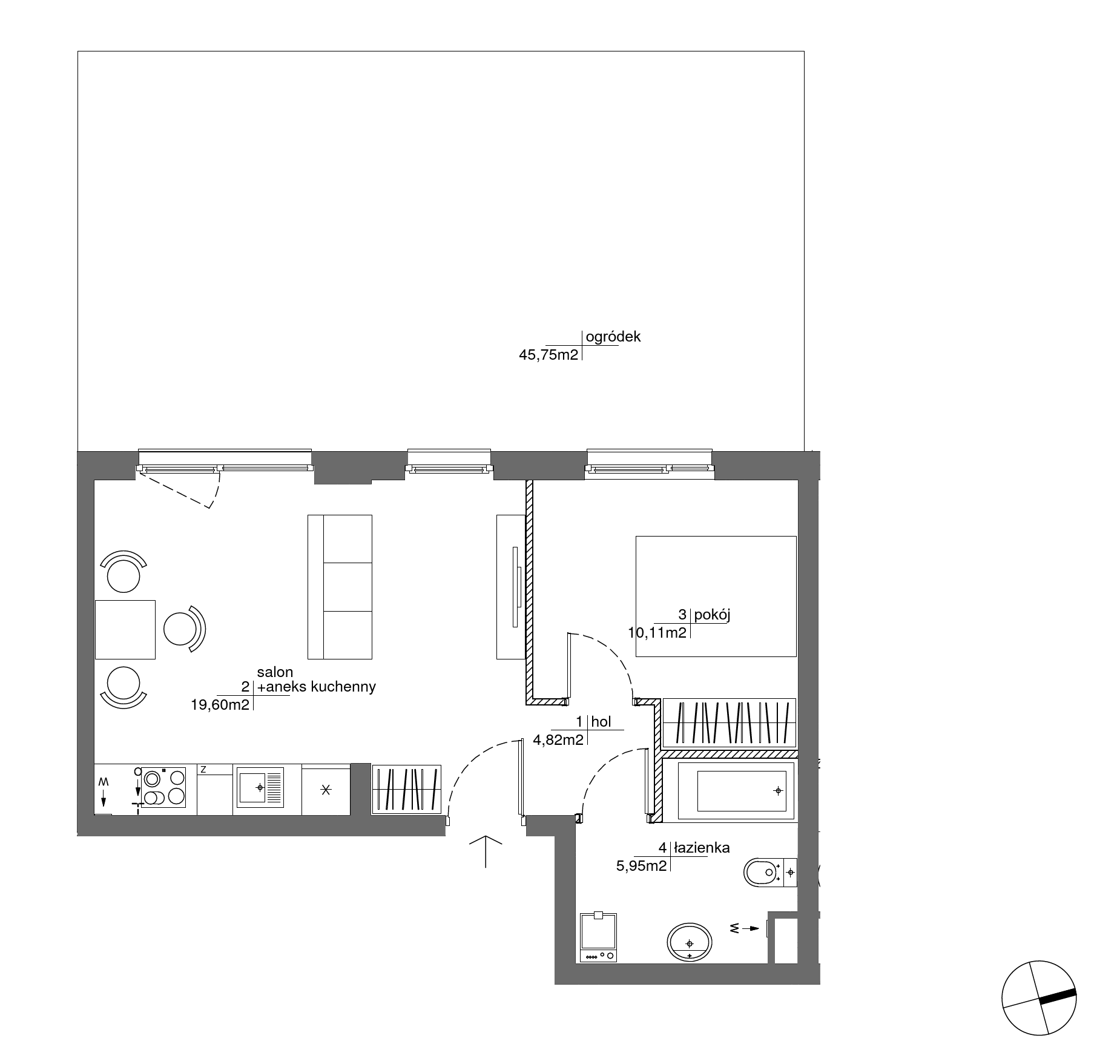 Plan 2 pok. 40m²