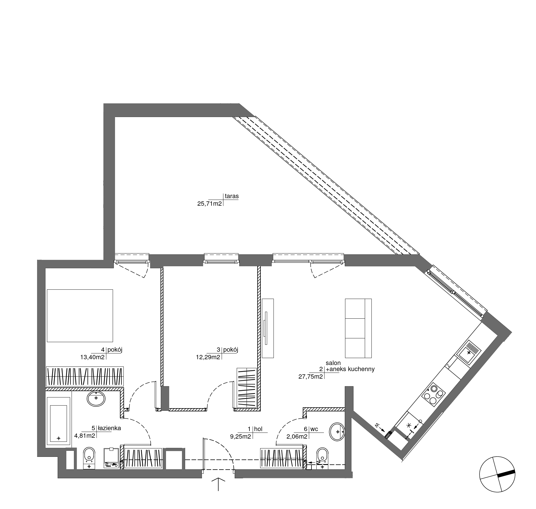 Plan 3 pok. 70m²
