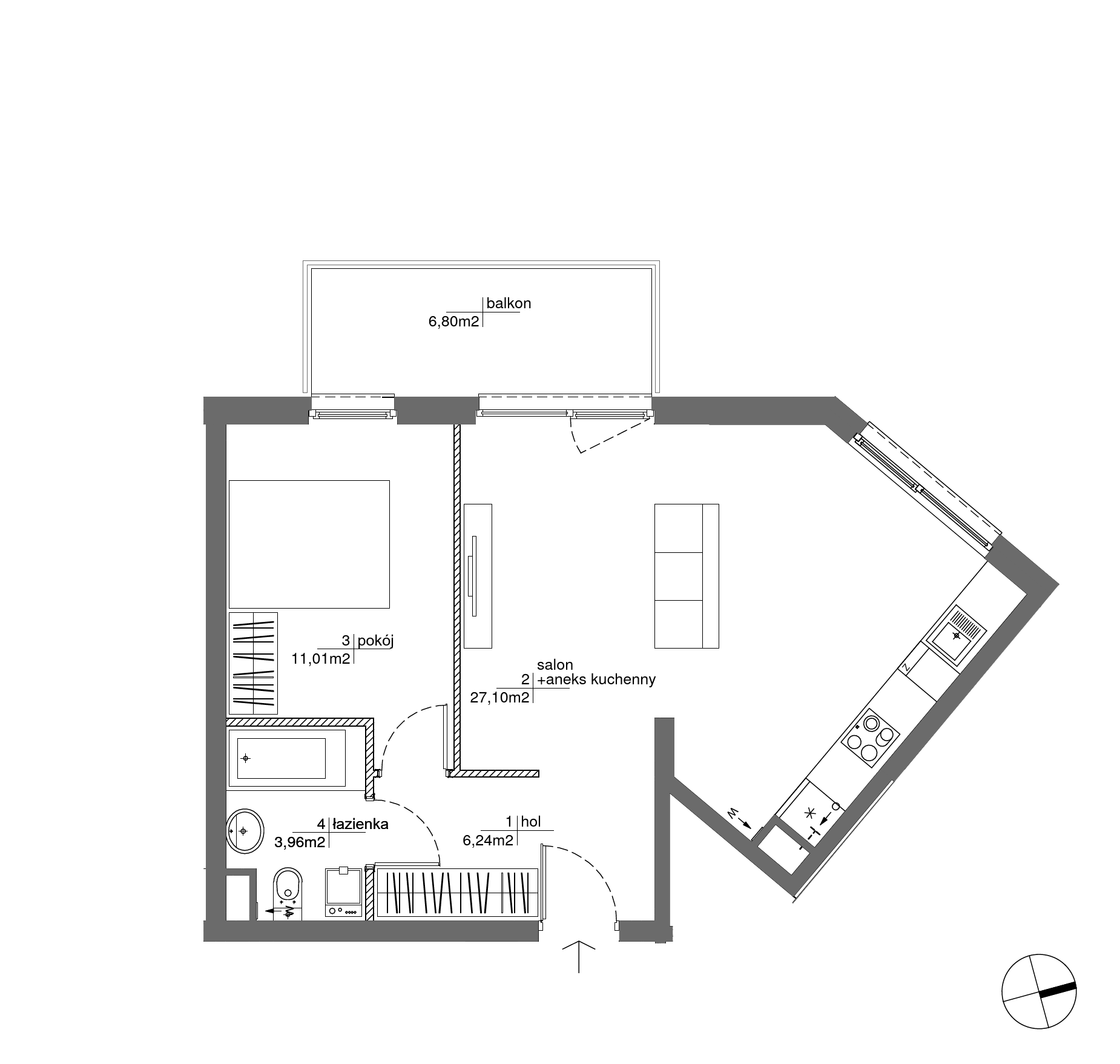 Plan 2 pok. 48m²