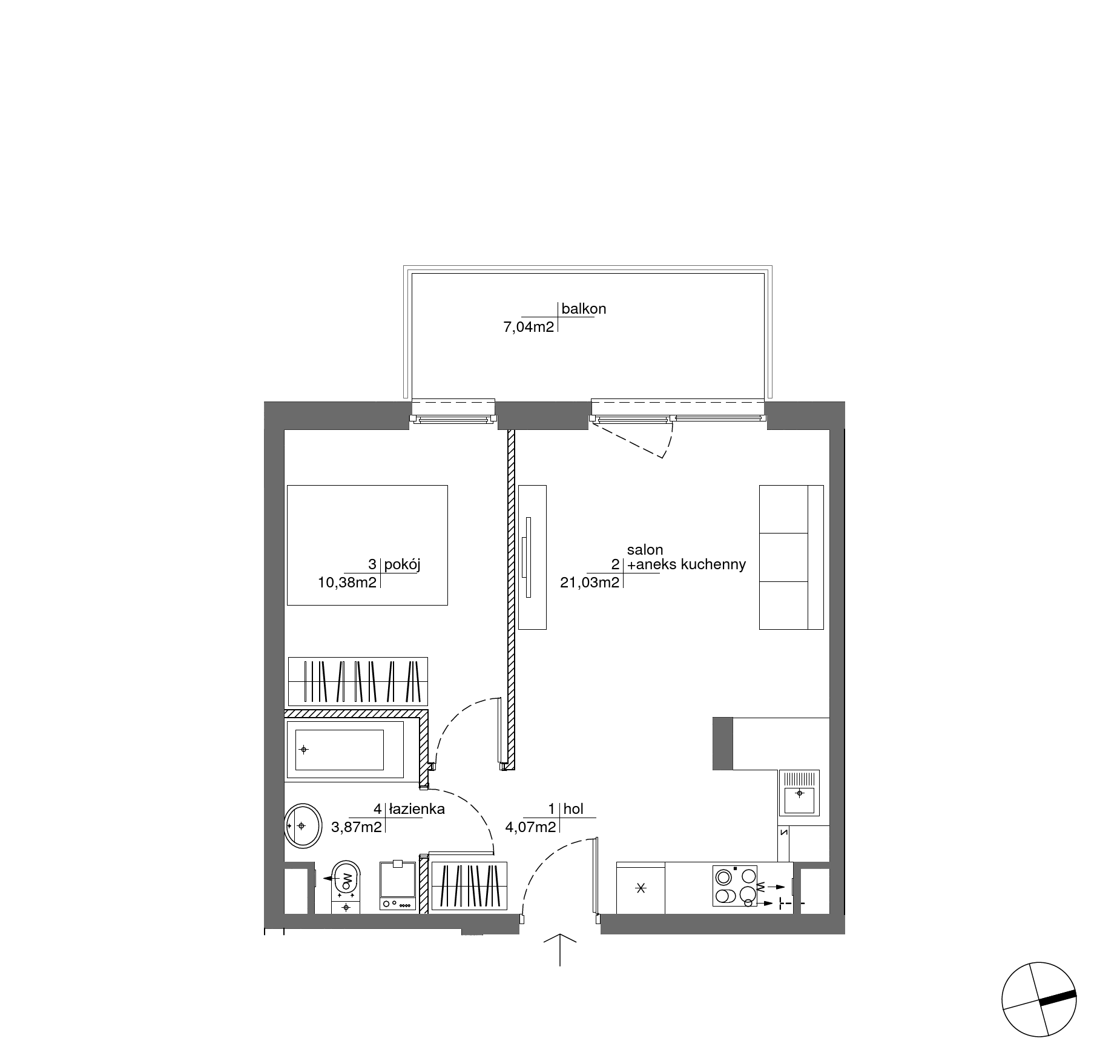 Plan 2 pok. 39m²