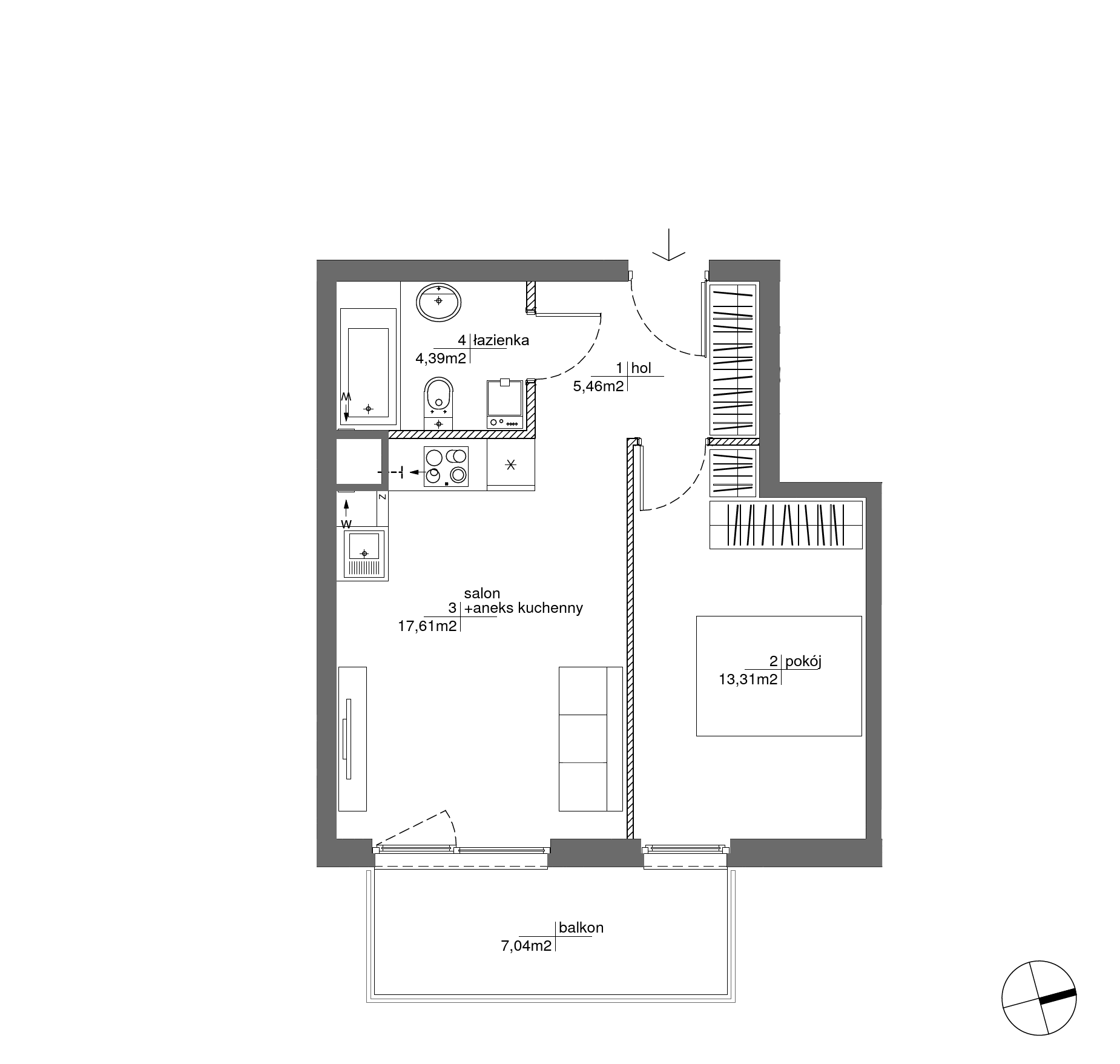 Plan 2 pok. 41m²