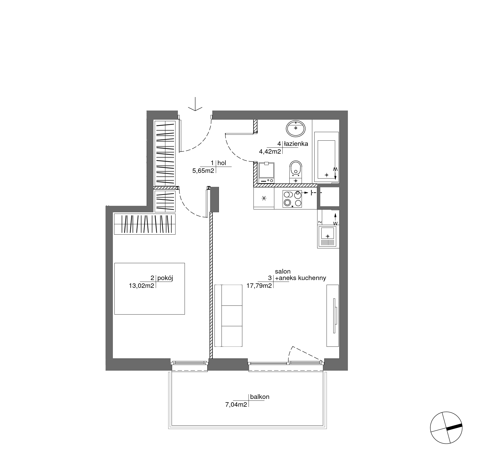 Plan 2 pok. 41m²