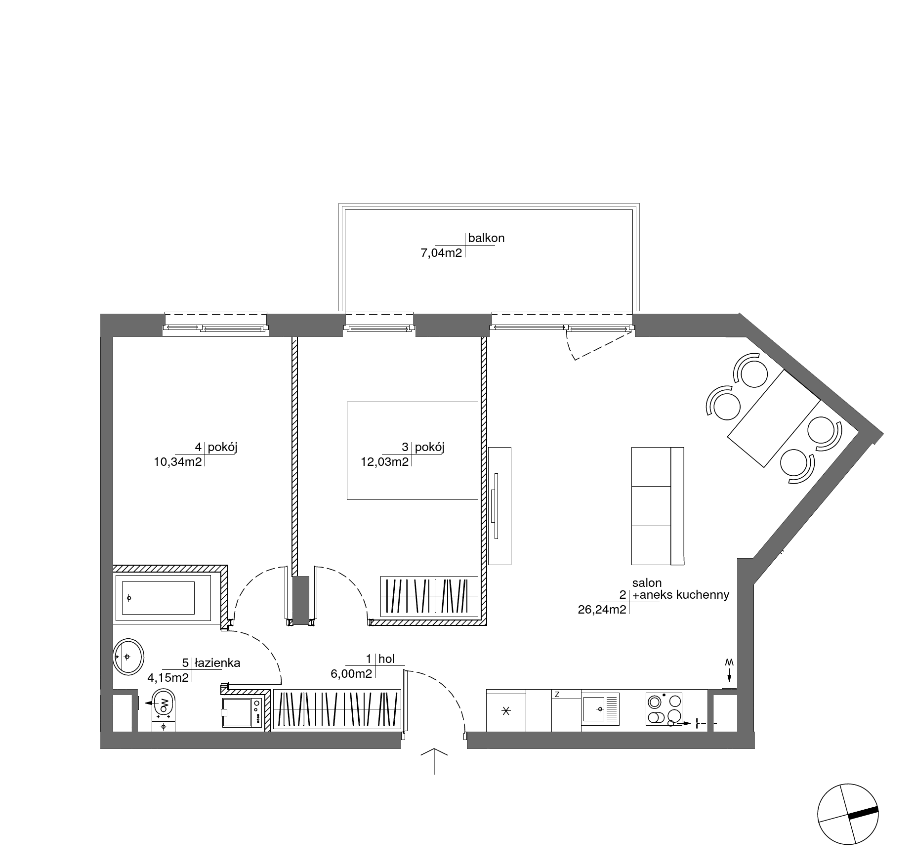 Plan 3 pok. 59m²